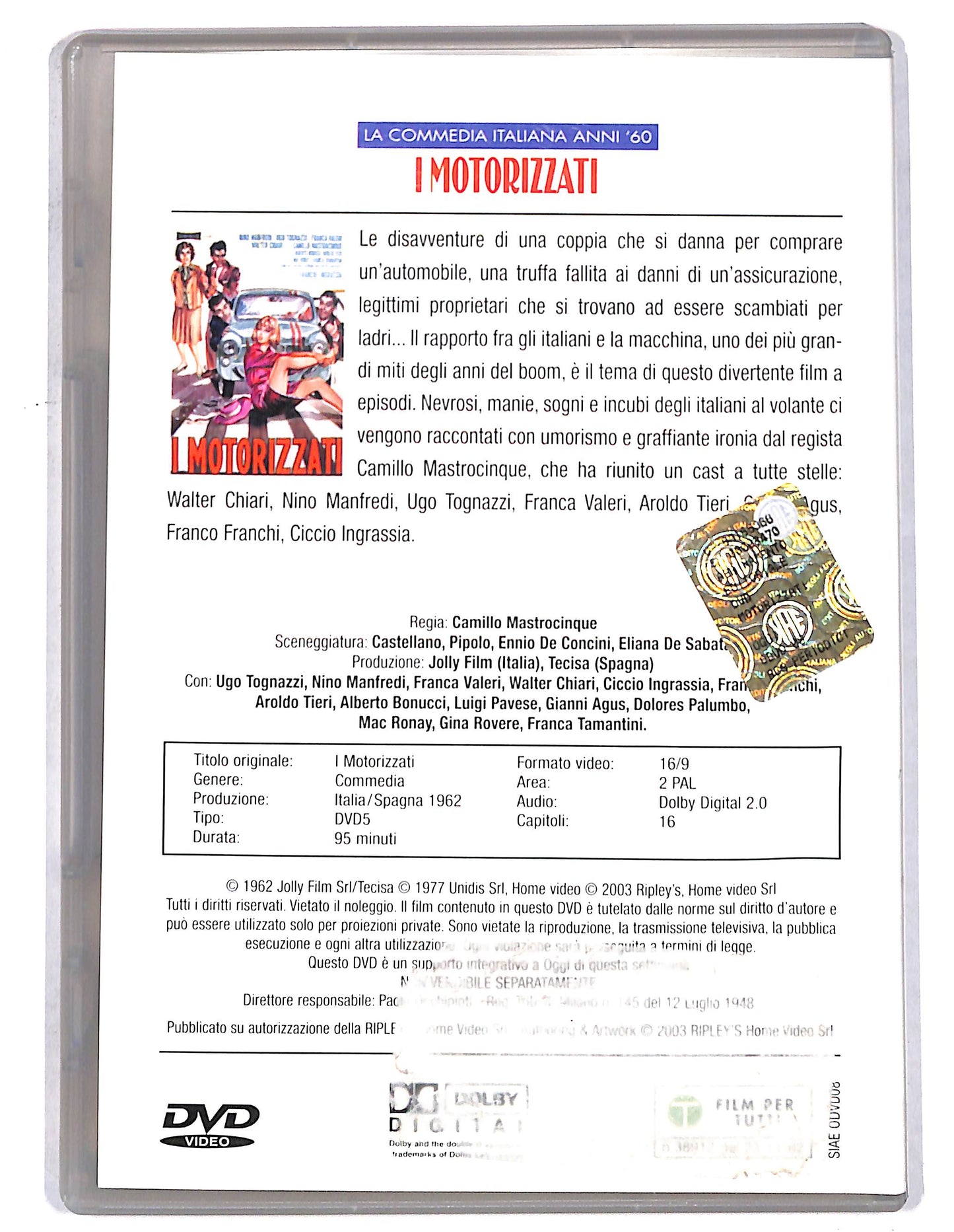 EBOND I Motorizzati - La Commedia Italiana Anni '60 DVD Editoriale EDITORIALE D736036