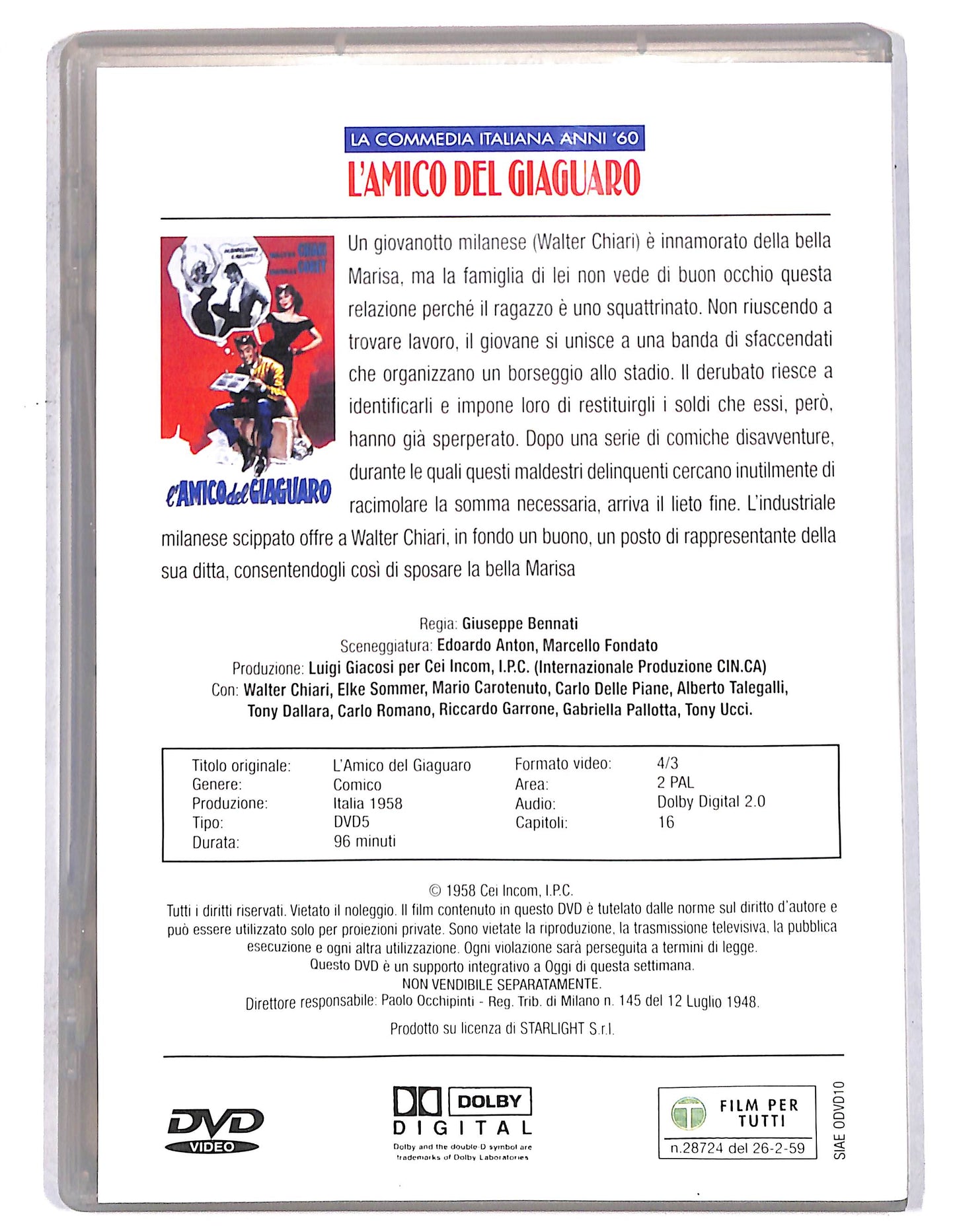 EBOND L'amico del giaguaro EDITORIALE DVD D736106