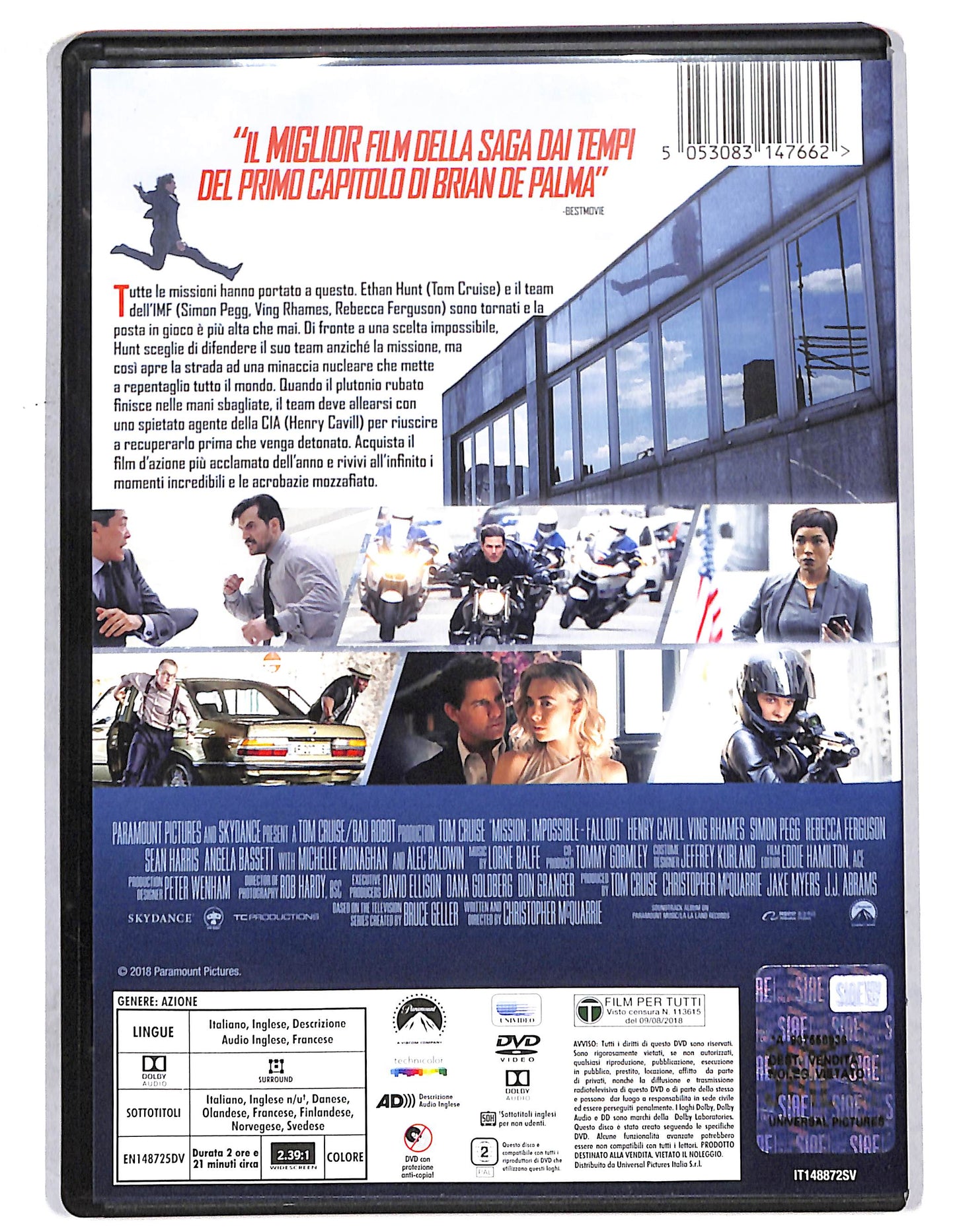 EBOND Mission - Impossible Fallout DVD D736250