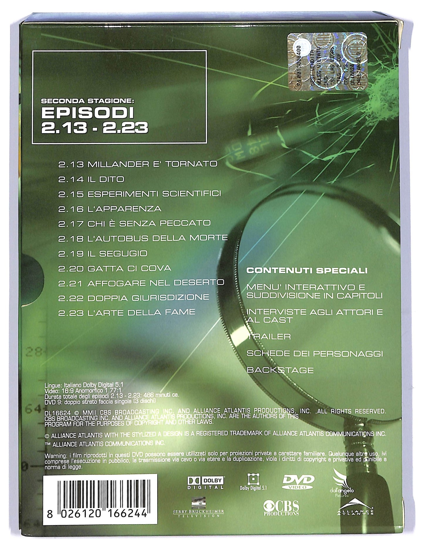 EBOND CSI seconda stagione DIGIPACK DVD D736537