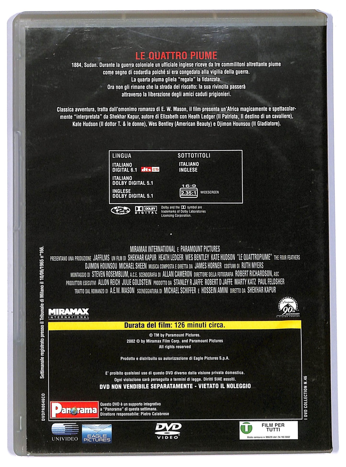 EBOND Le quattro piume EDITORIALE DVD D736616