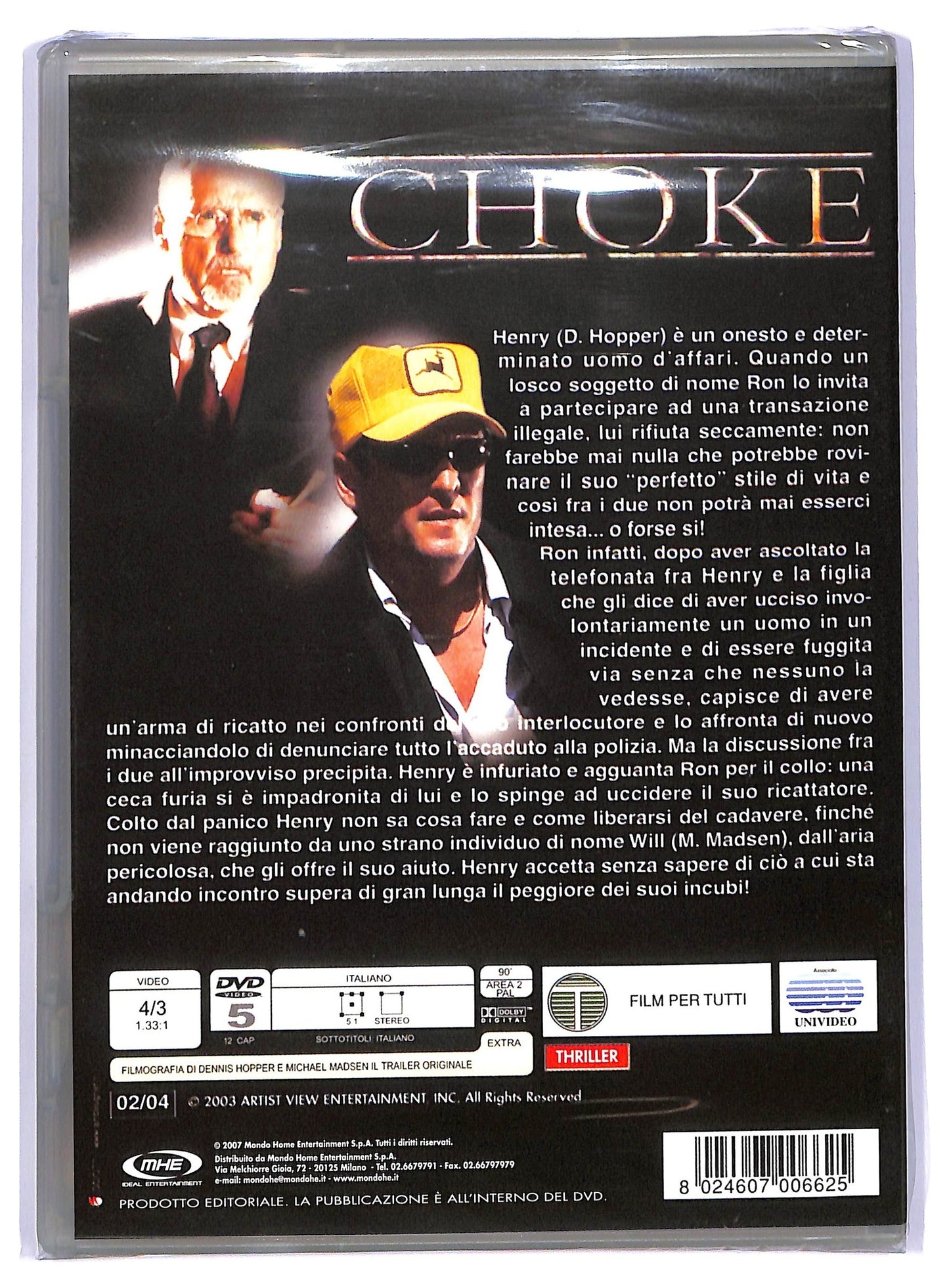 EBOND Choke Di John Sjogren Con Dennis Hopper DVD SJB D736662