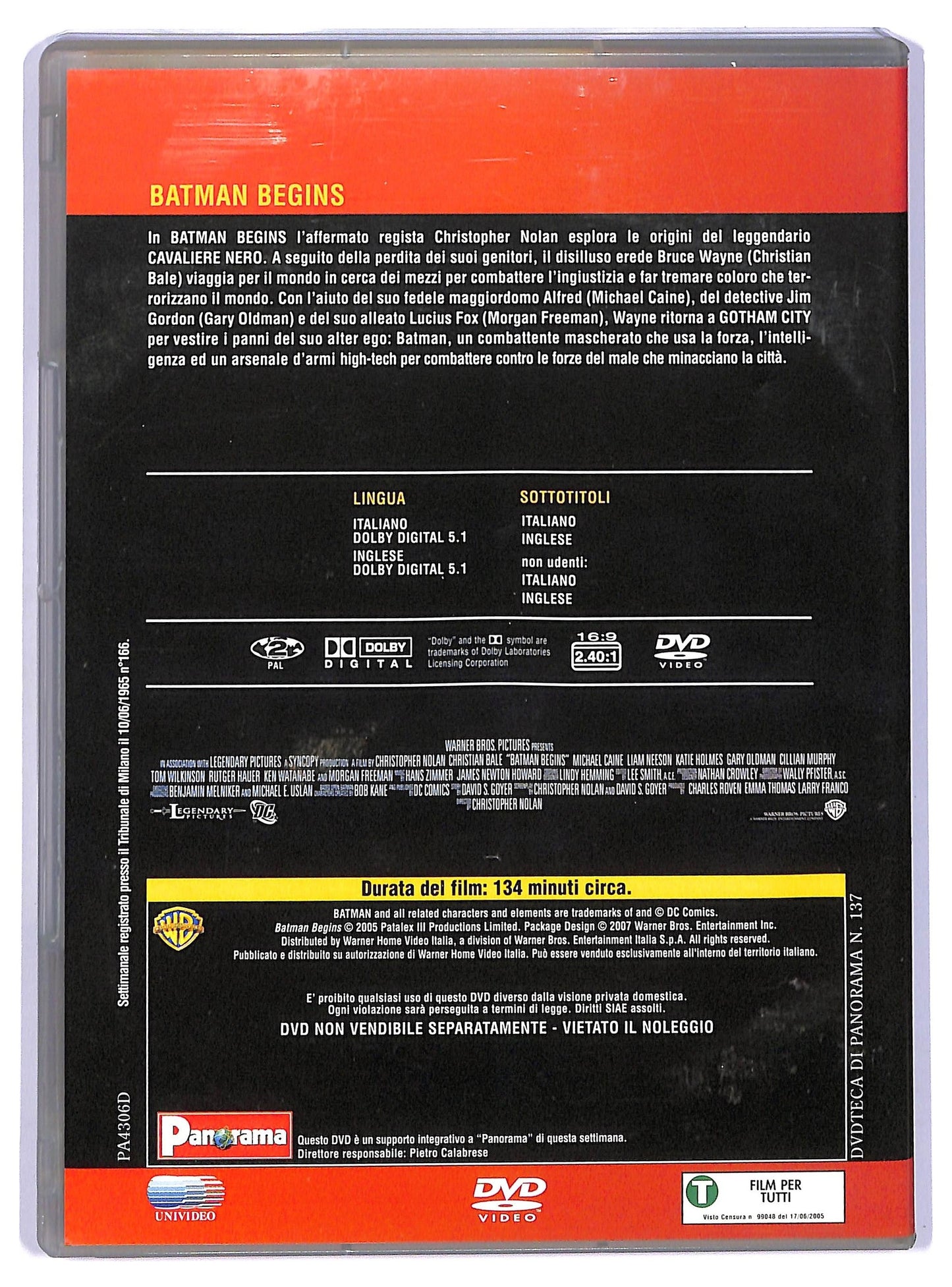 EBOND Batman Begins EDITORIALE DVD D736865