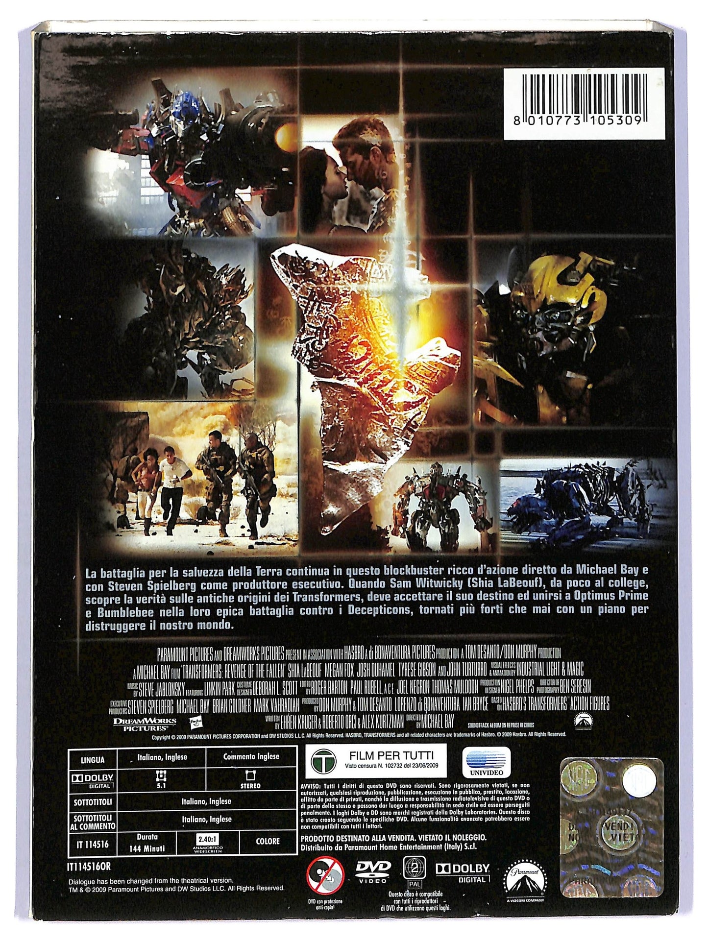 EBOND Transformers - La vendetta del caduto SLIPCASE DVD SLIM D737025