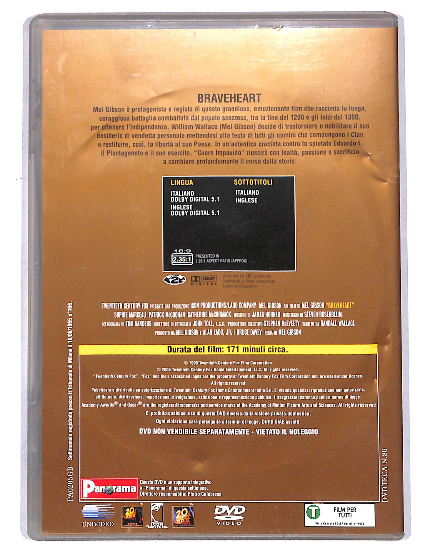 EBOND Braveheart EDITORIALE DVD D737201