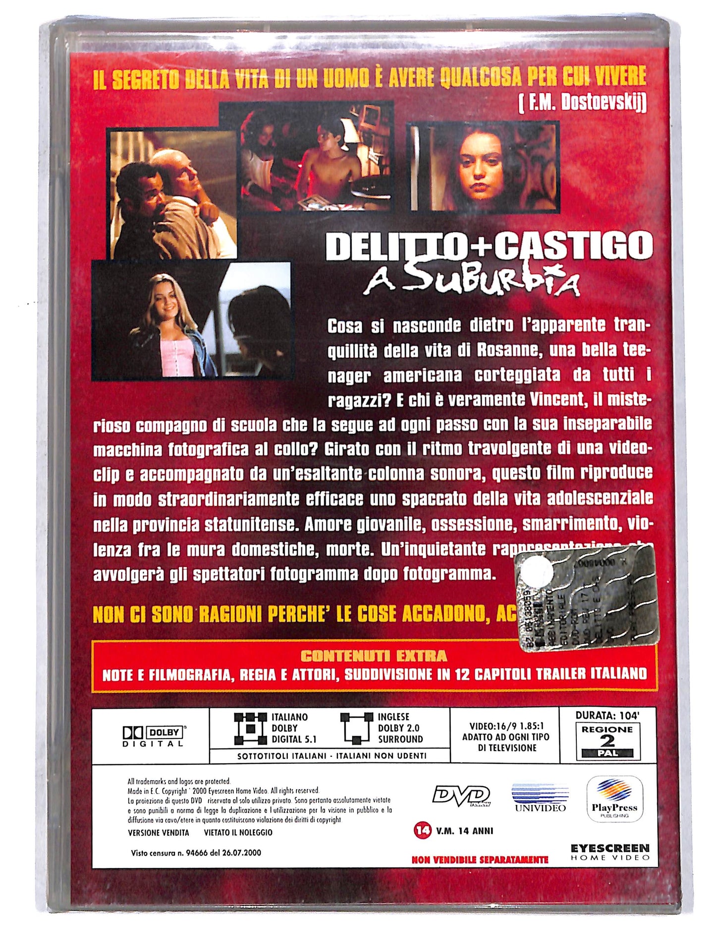 EBOND Delitto + Castigo a Suburbia DVD Editoriale EDITORIALE D737301