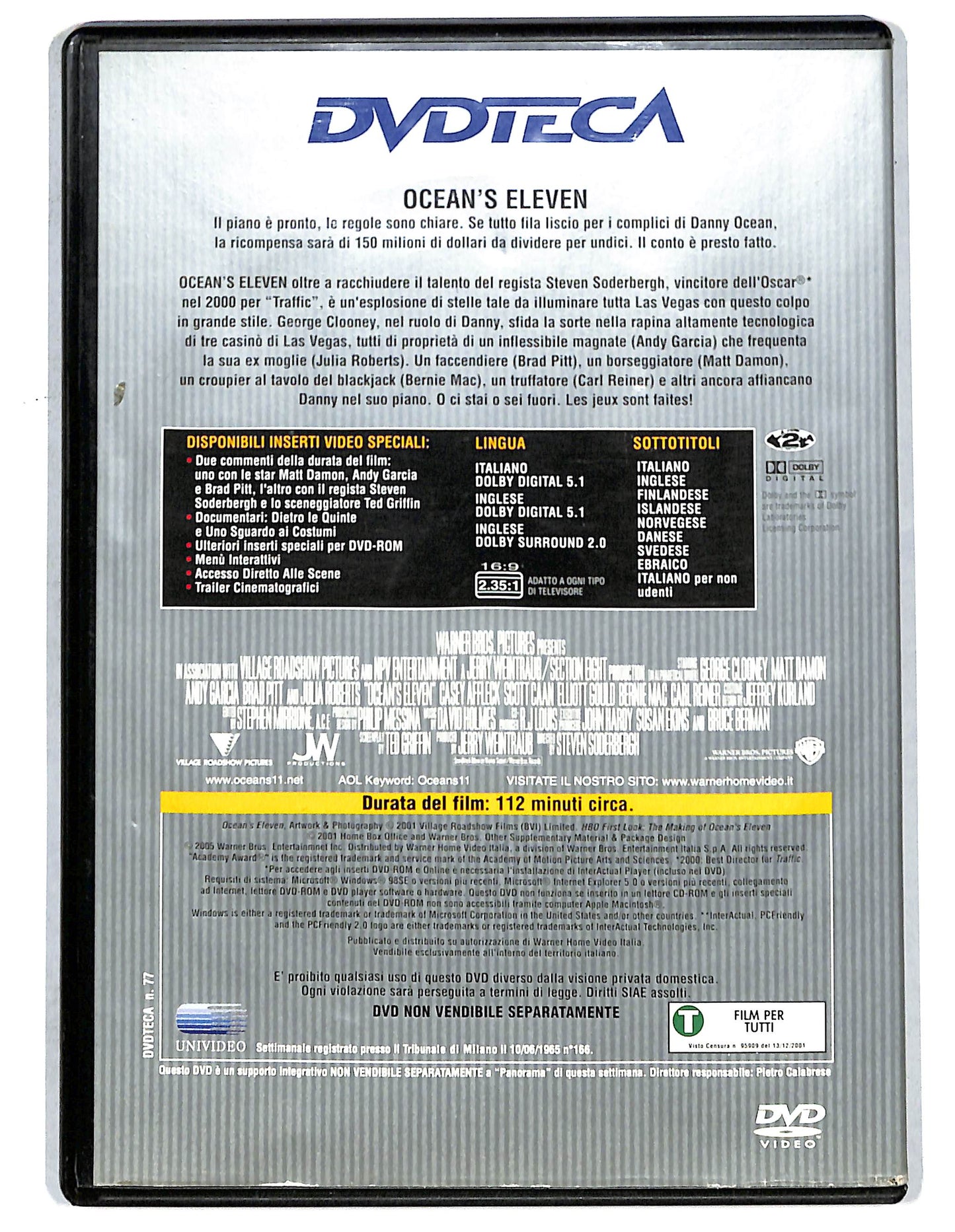 EBOND Ocean's Eleven - Fate il vostro gioco EDITORIALE DVD D737461