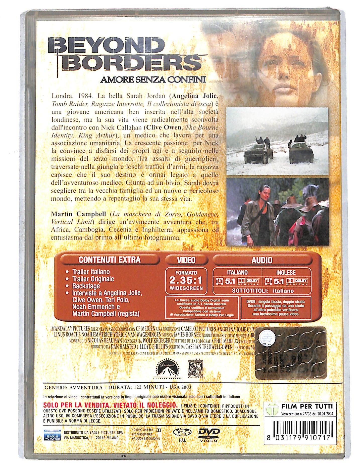 EBOND Beyond Borders - Amore senza confini DVD D737646