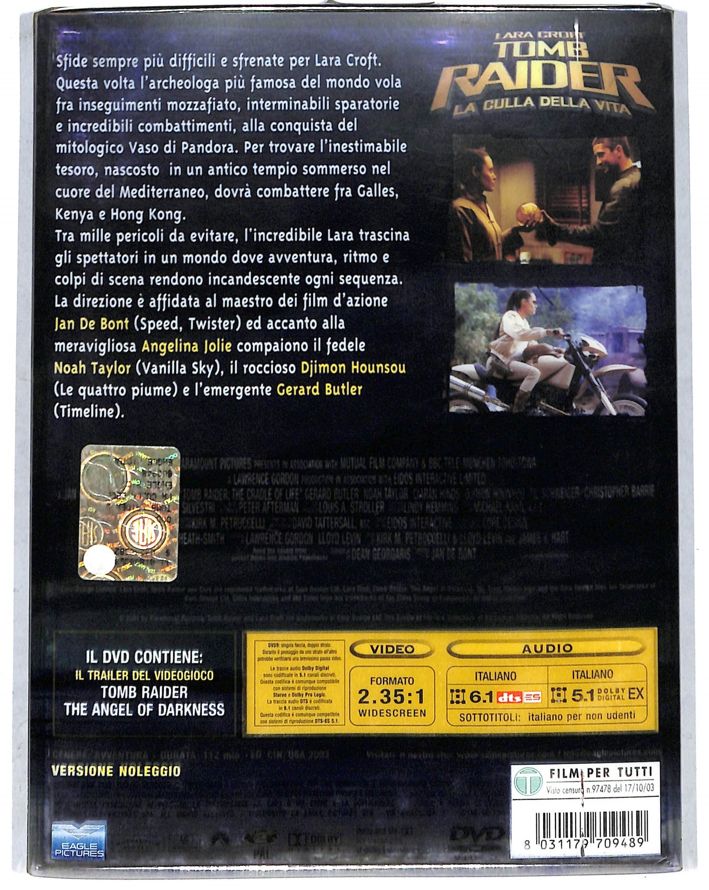 EBOND Tomb Raider - La culla della vita DVD NOLEGGIO D737820