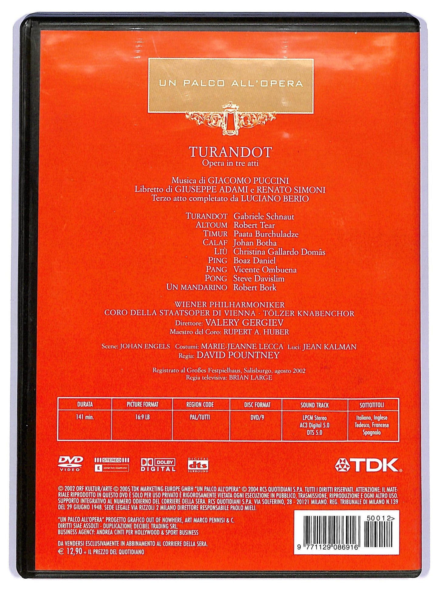 EBOND Un palco all'opera n12 - Giacomo Puccini - Turandot EDITORIALE DVD D737940