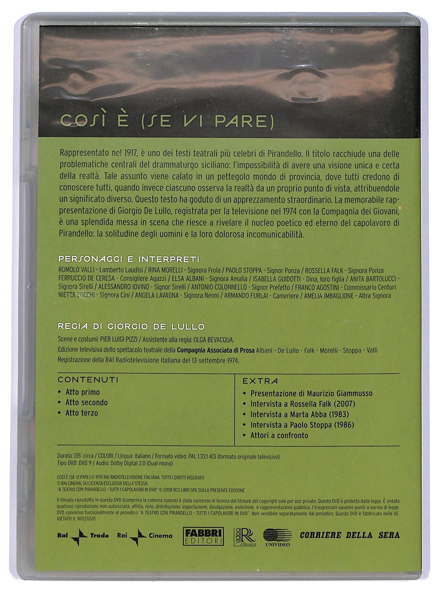 EBOND a teatro con pirandello cosi e se vi pare volume 5 EDITORIALE DVD D737948