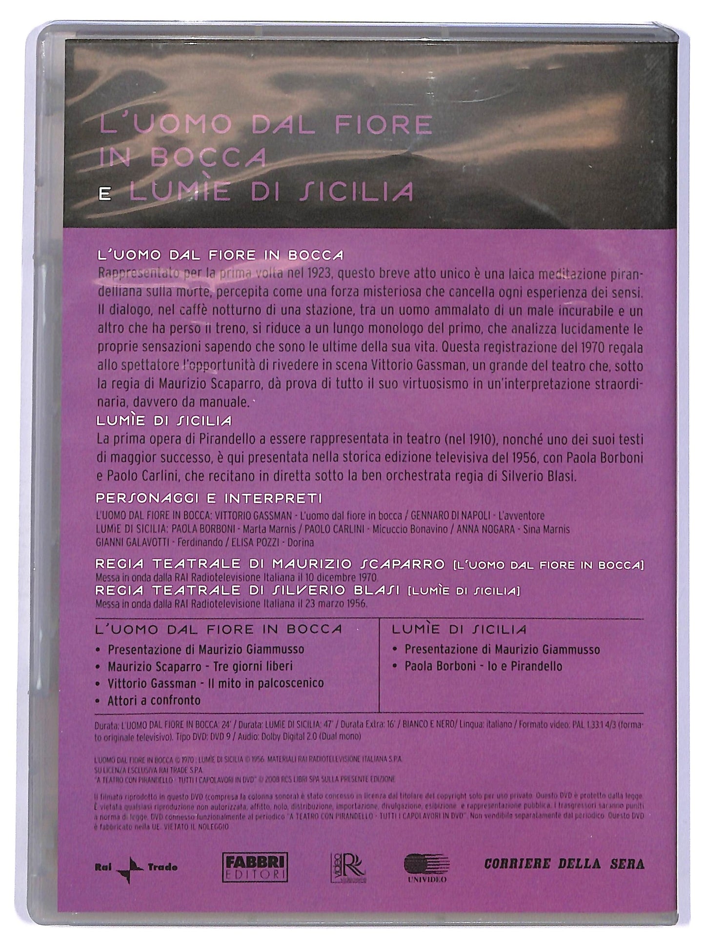 EBOND L'Uomo dal fiore in Bocca - Lumie di Sicilia EDITORIALE DVD D737955