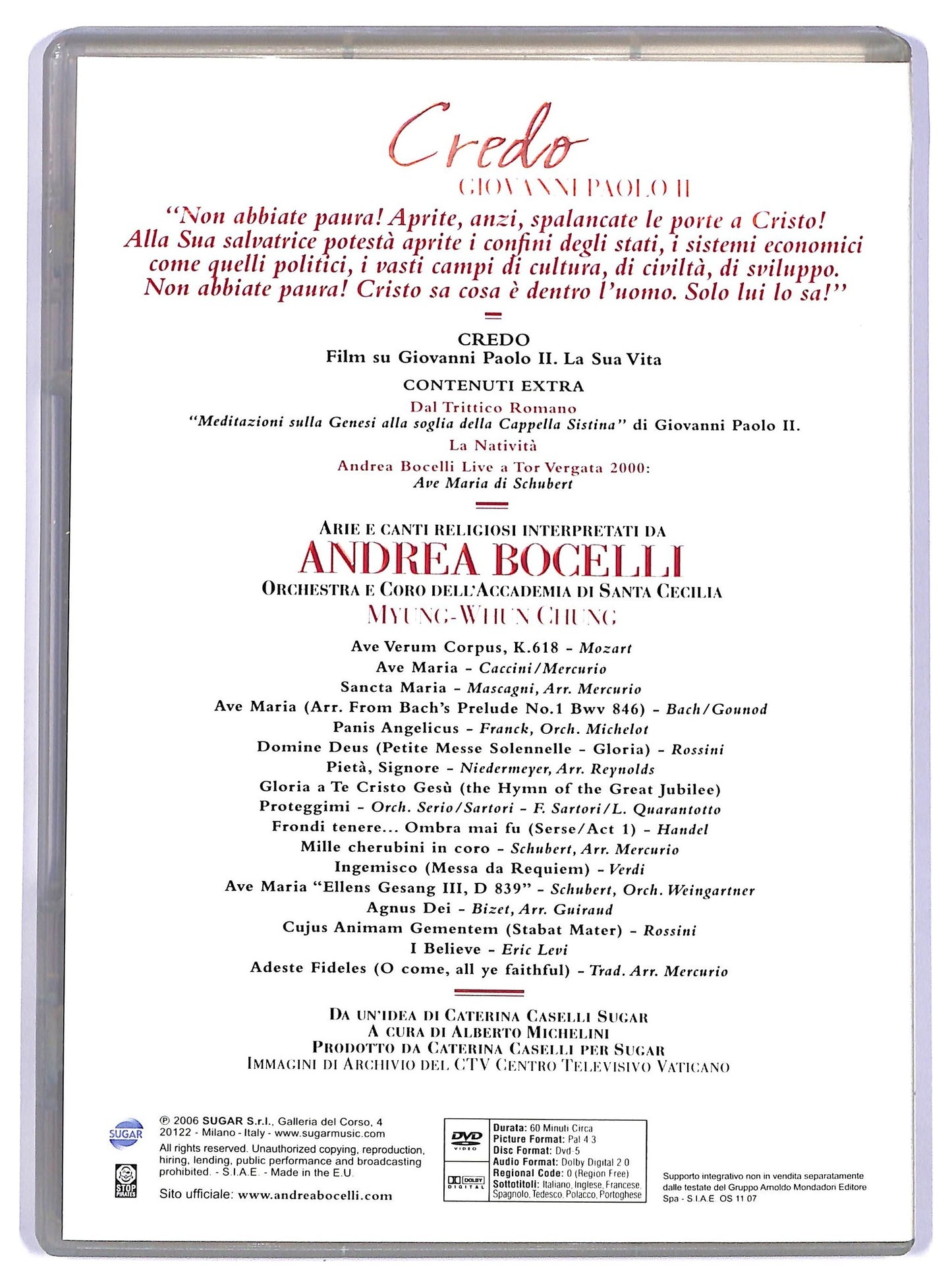 EBOND Giovanni Paolo II - Credo EDITORIALE DVD D738131