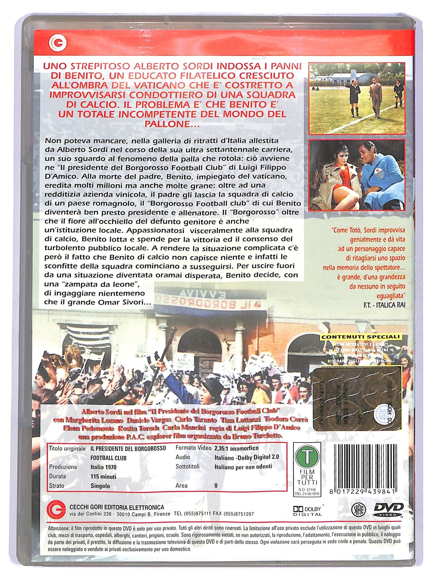 EBOND Il Presidente Del Borgorosso Football Club DVD D738257