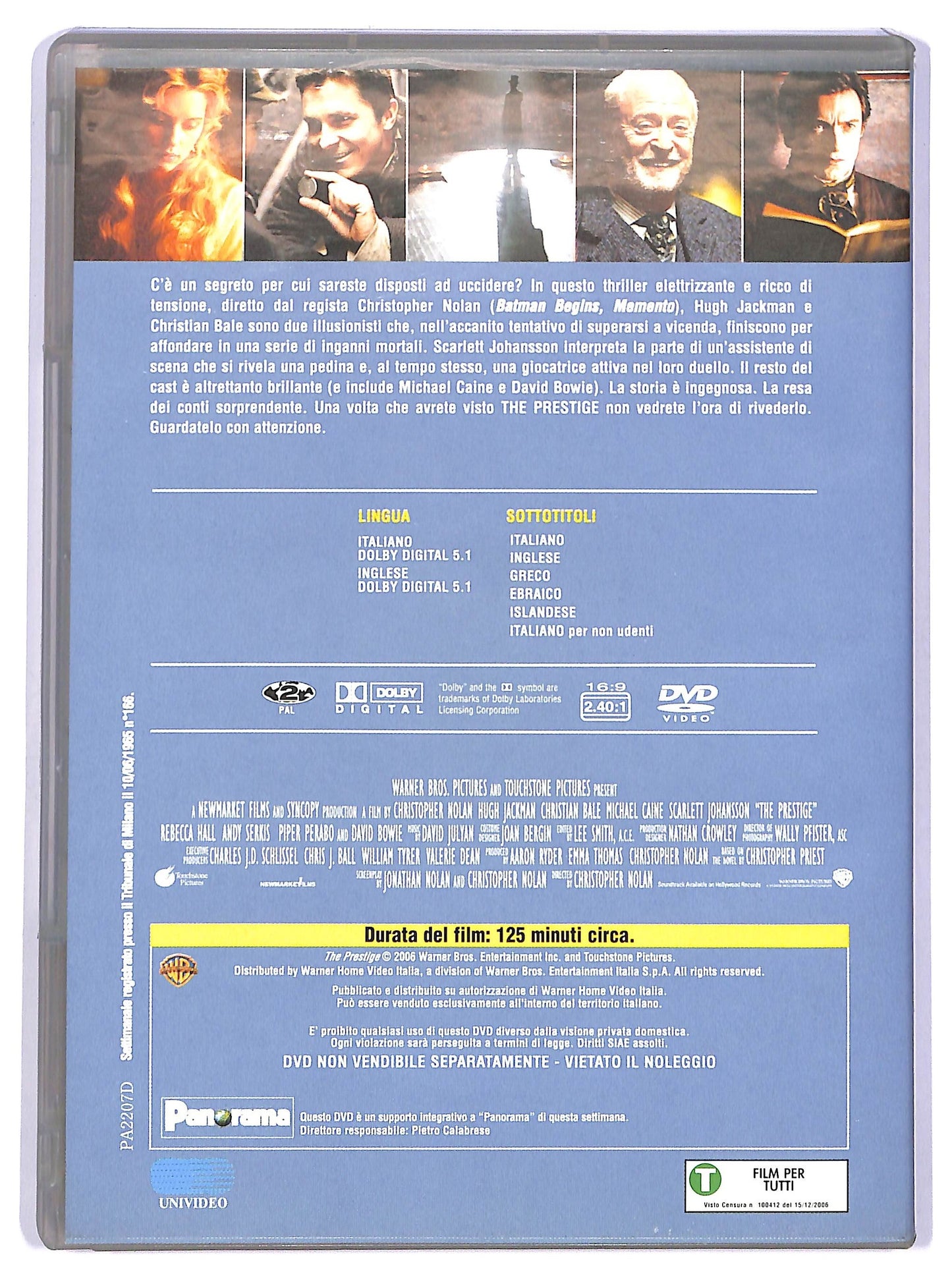 EBOND The Prestige DVD EDITORIALE D738309