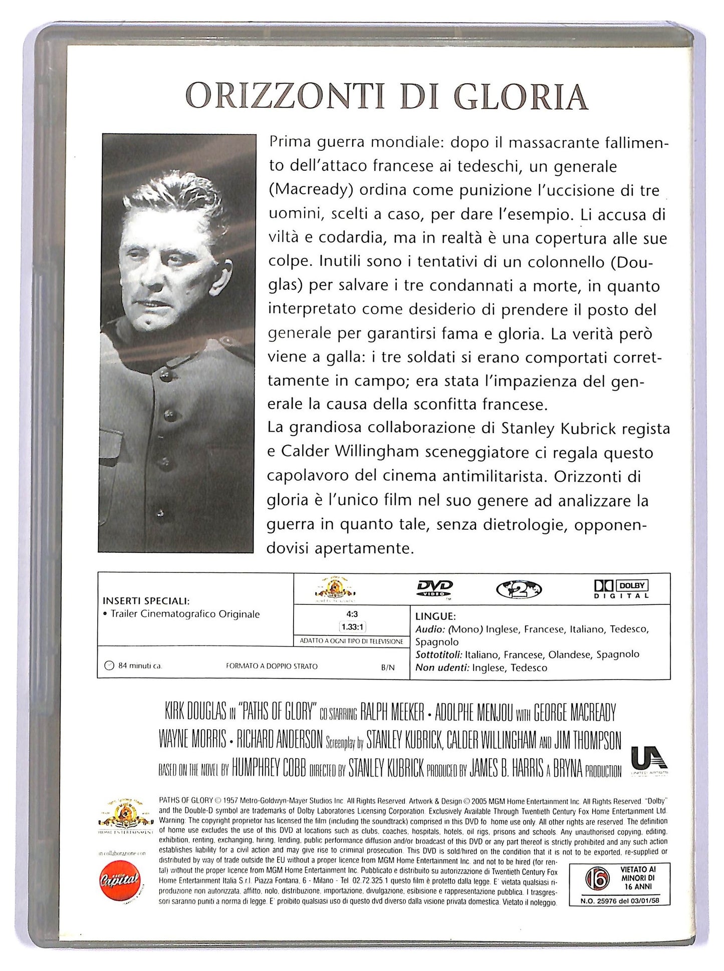 EBOND Orizzonti di gloria EDITORIALE DVD D738349