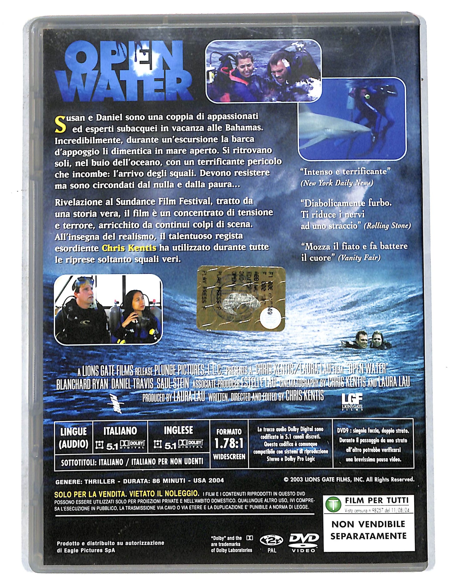 EBOND Open Water EDITORIALE DVD D738408