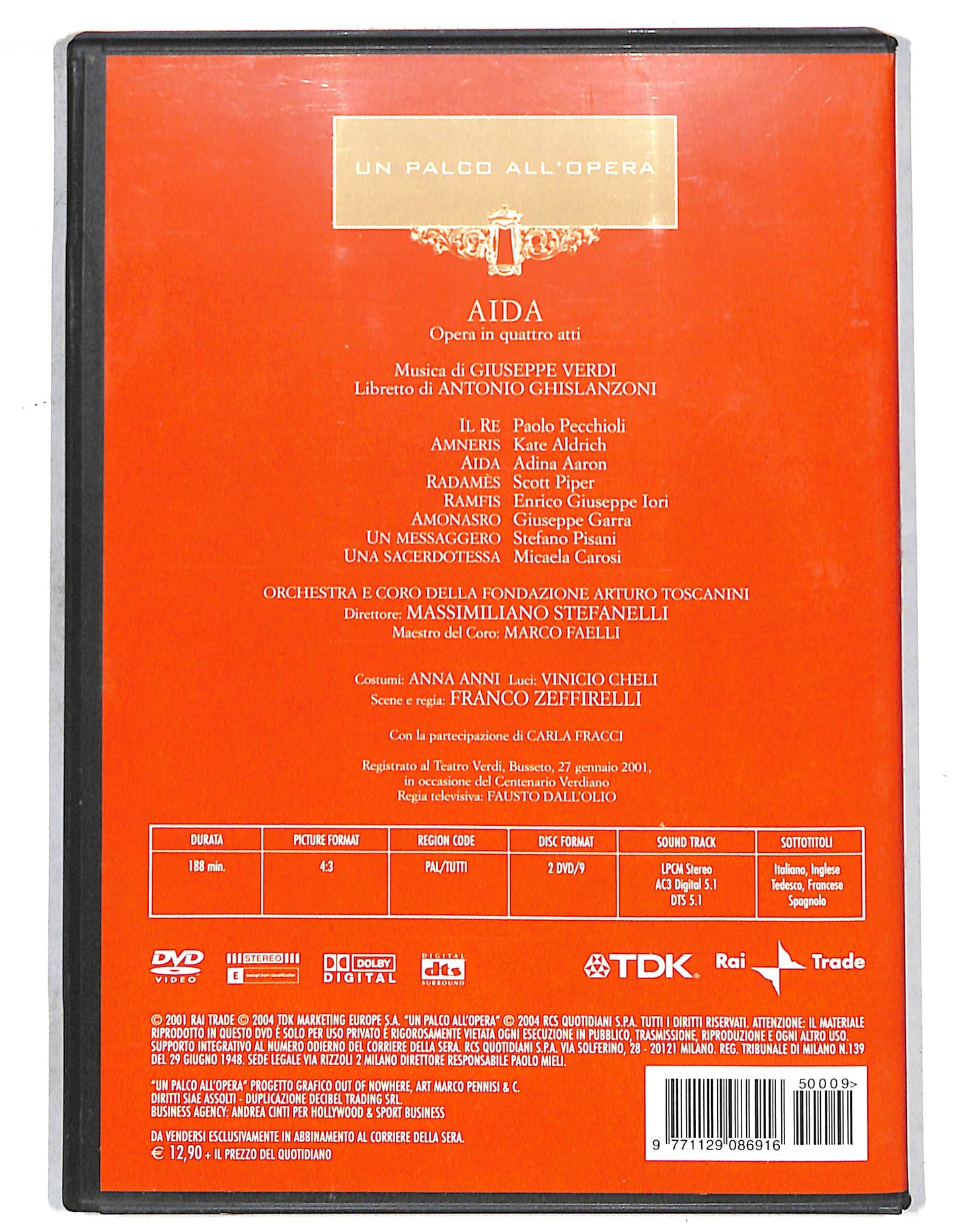 EBOND Un palco all'opera Vol.9 - Aida - Giuseppe Verdi EDITORIALE DVD D738460