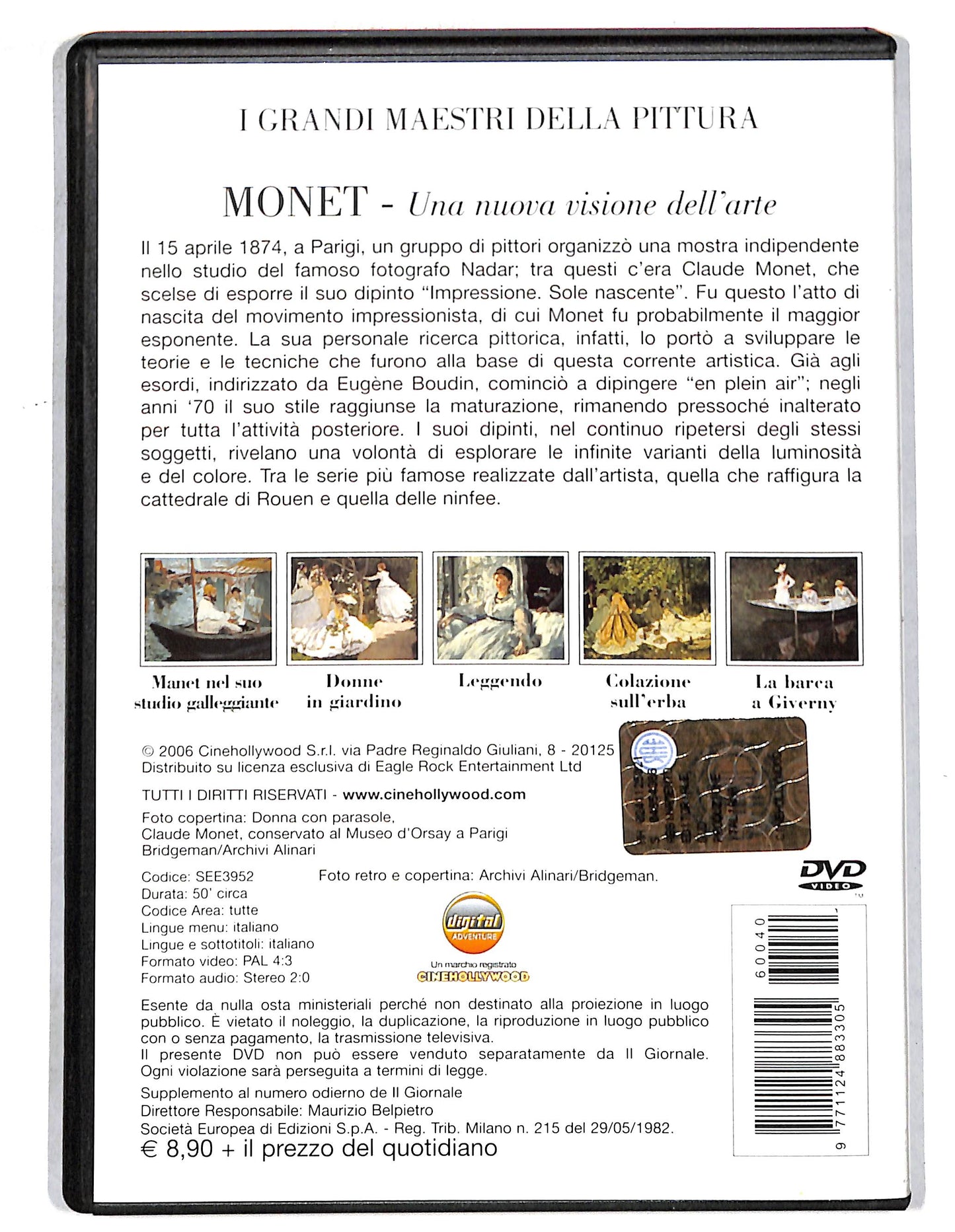 EBOND I Grandi Maestri Della Pittura Monet Una Visione Dell'Arte Editoriale DVD D738536