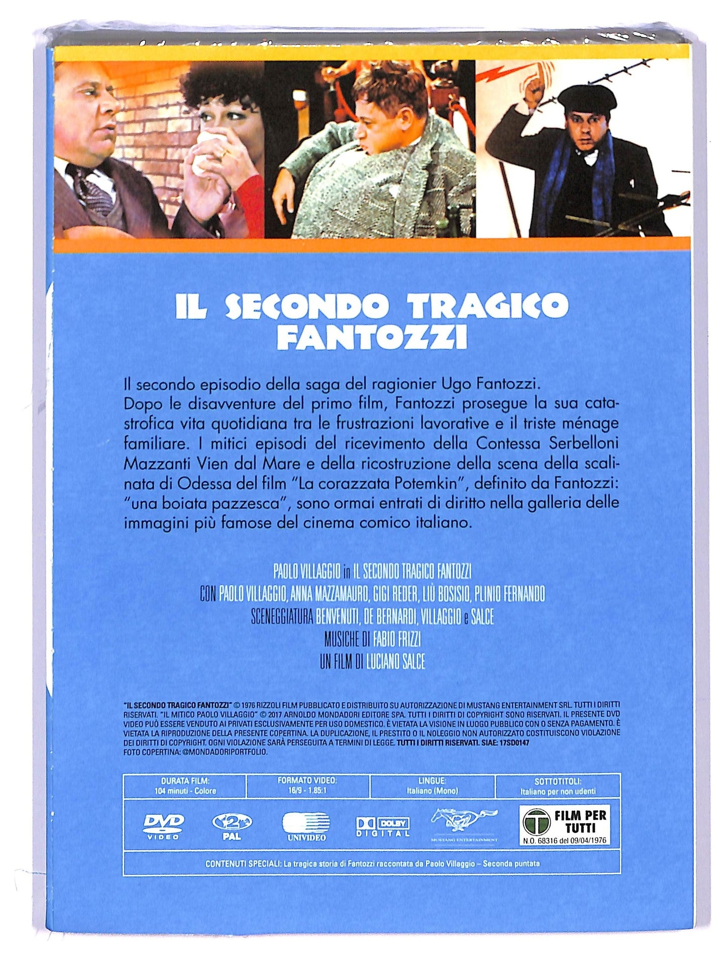 EBOND Il secondo tragico Fantozzi - Il mitico paolo villaggio EDITORIALE DVD D738762