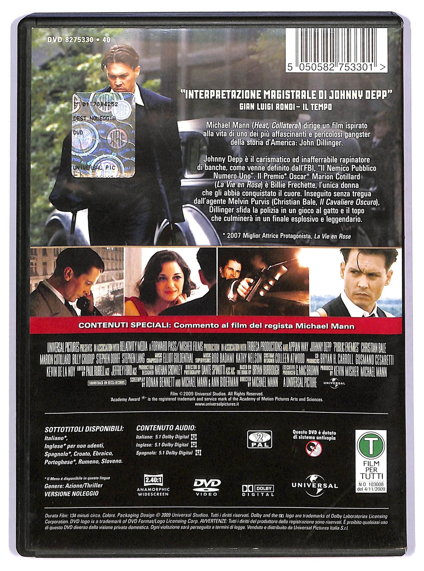 EBOND Nemico pubblico - Public enemies NOLEGGIO DVD D738962