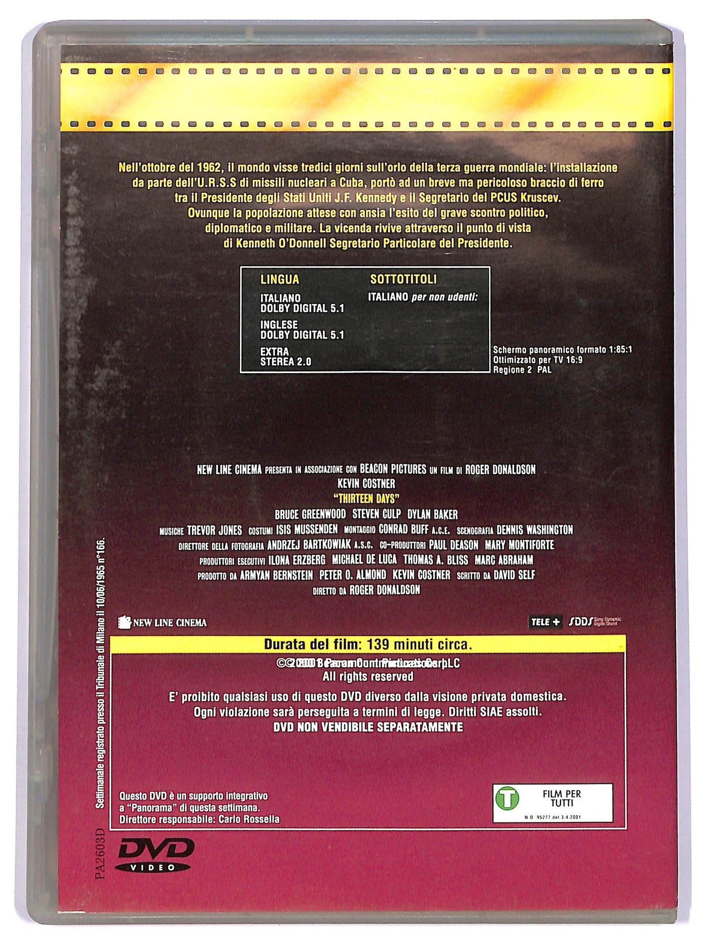 EBOND Thirteen Days EDITORIALE DVD D739005