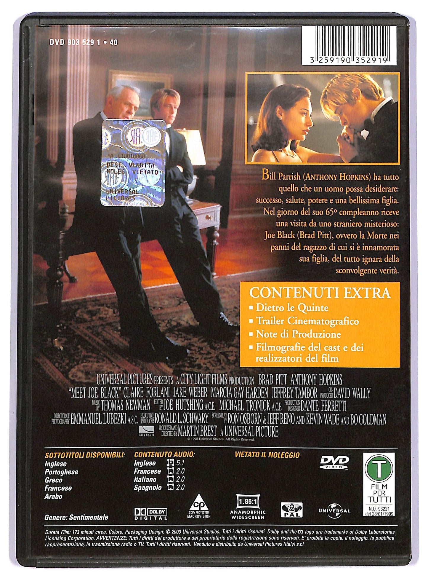 EBOND Vi presento Joe Black DVD D739042