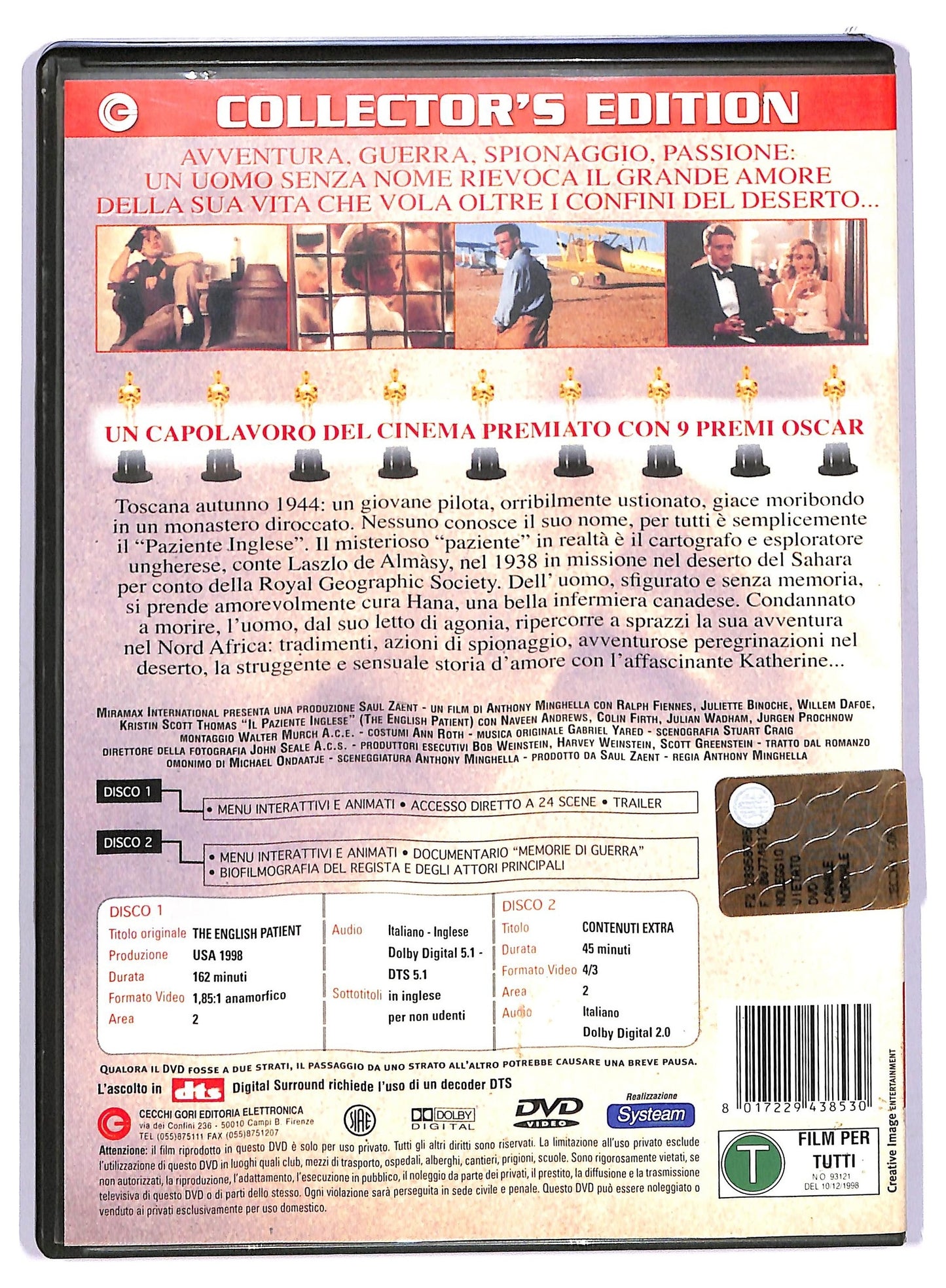 EBOND Il paziente inglese DVD D739112