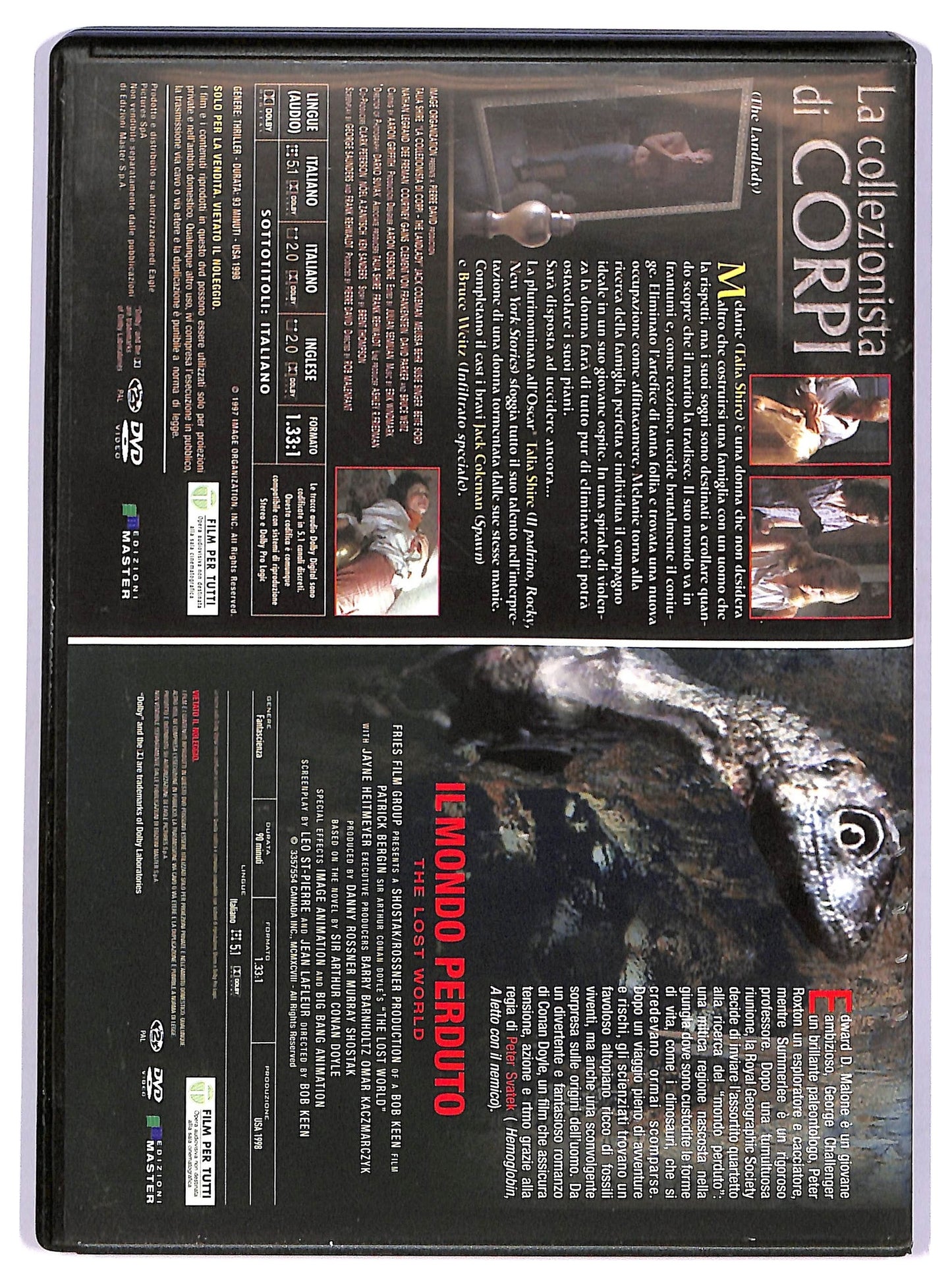 EBOND Il mondo perduto + La collezionista di corpi EDITORIALE DVD D739212
