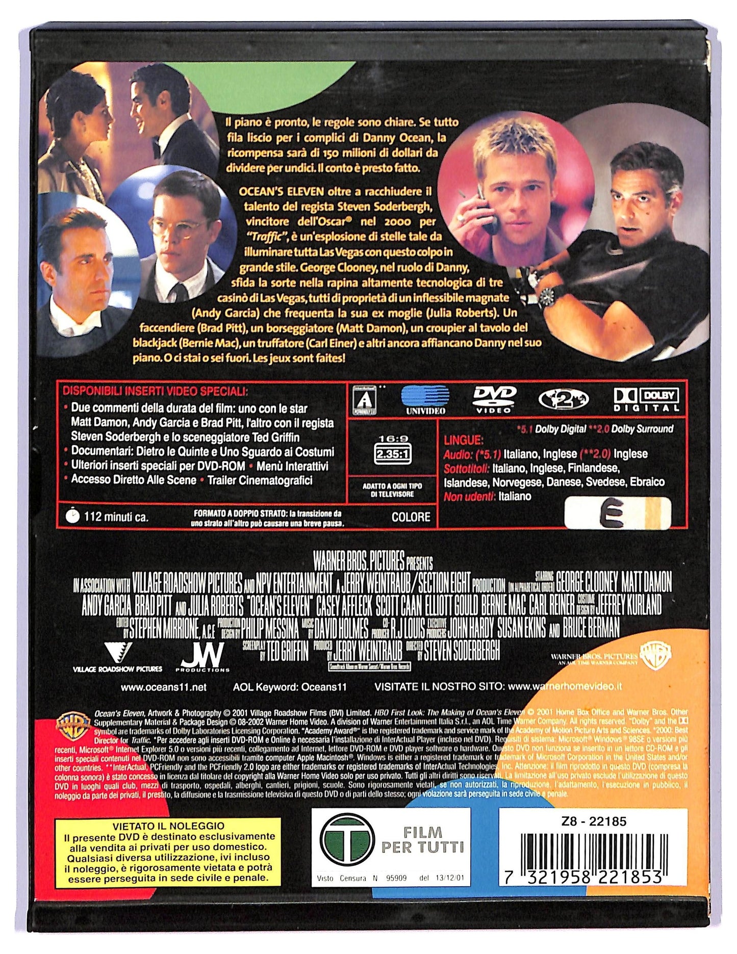EBOND Ocean's Eleven - Fate il vostro gioco SNAPPER DVD D739315