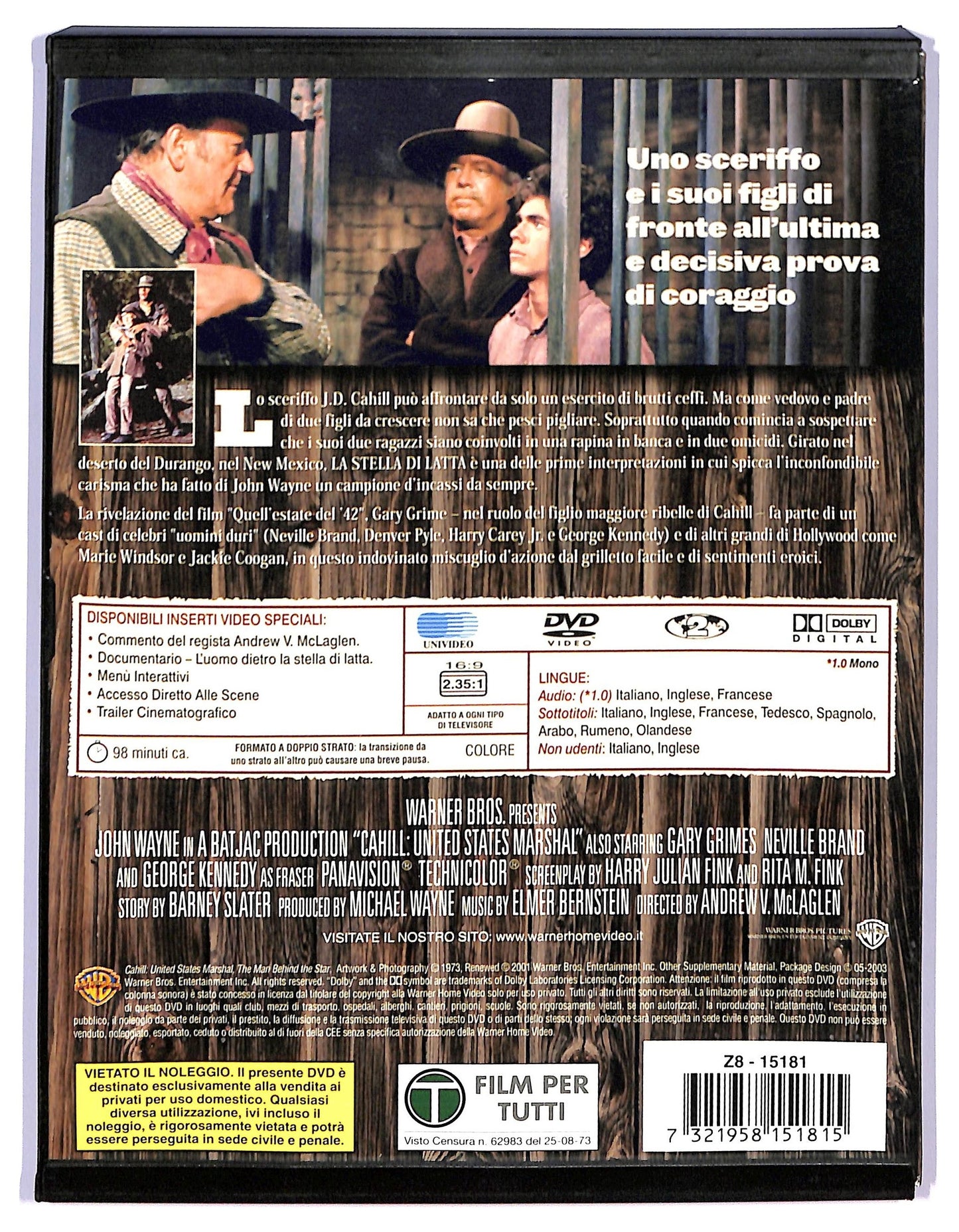 EBOND La Stella Di Latta Con John Wayne Snapper DVD D739318