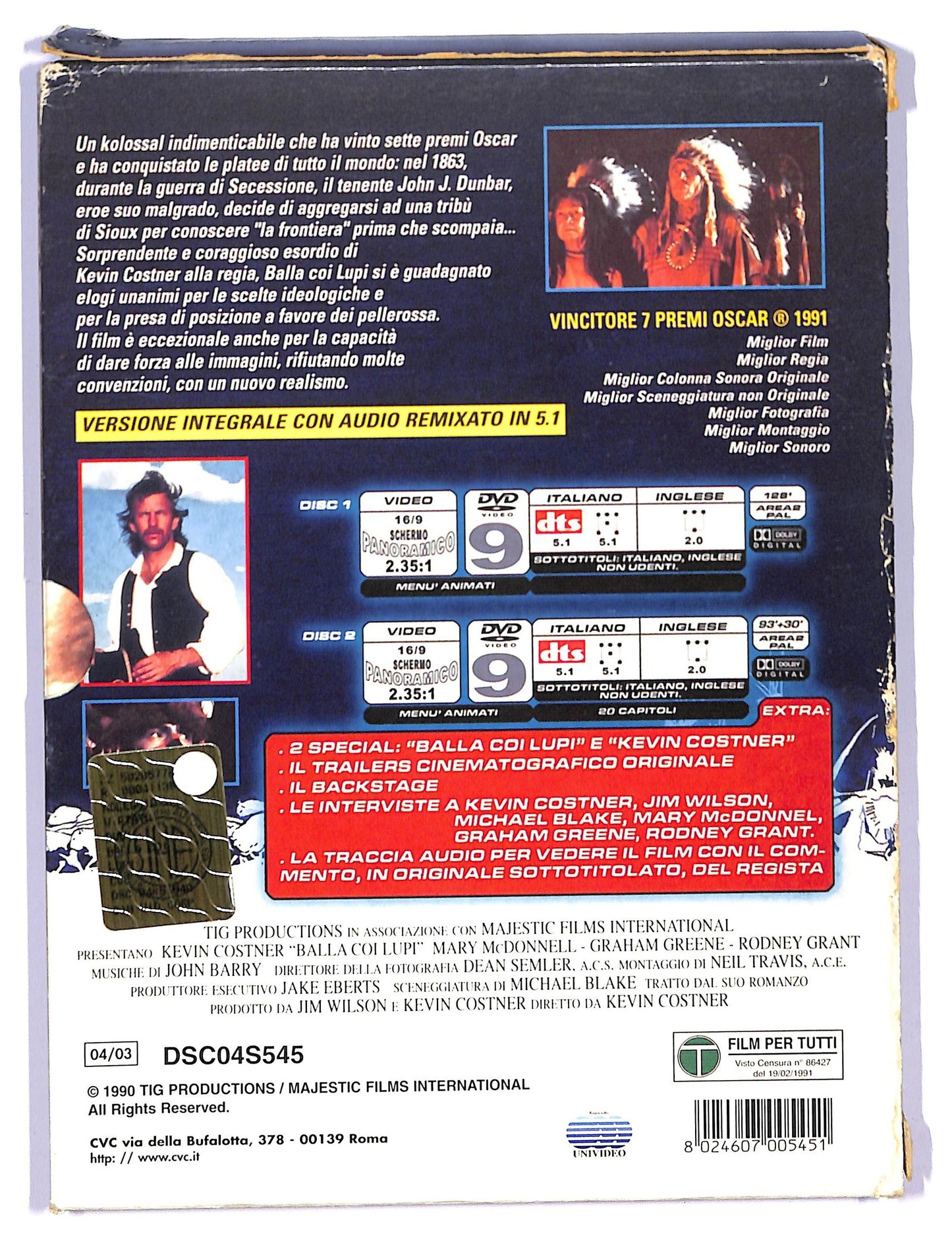 EBOND Balla Coi Lupi DIGIPACK EDIZIONE SPECIALE 2 dischi DVD D739324