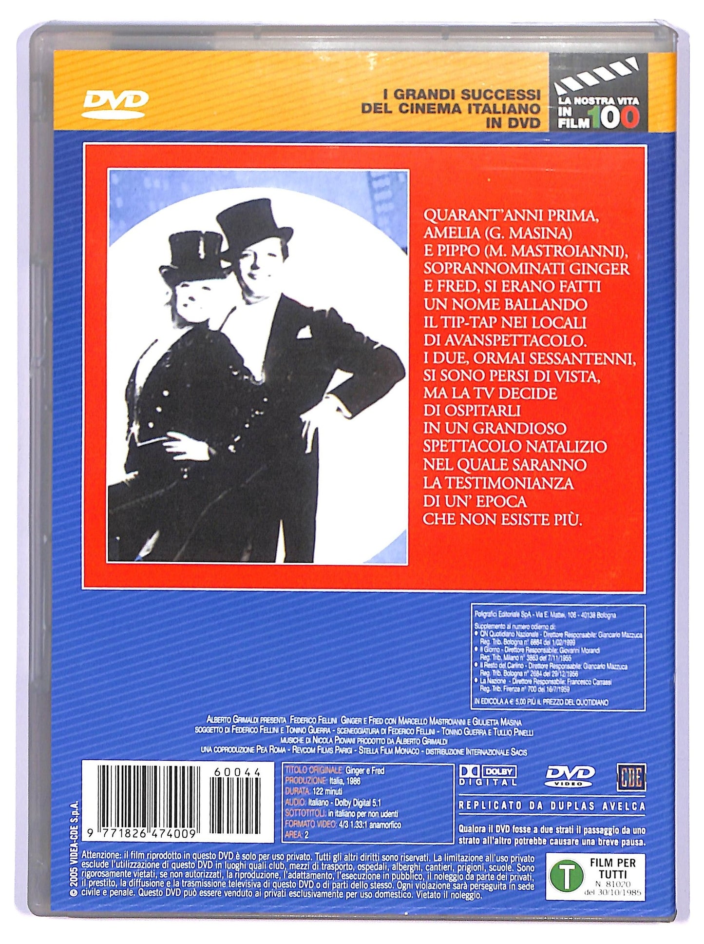 EBOND Ginger e Fred DVD Editoriale D739853