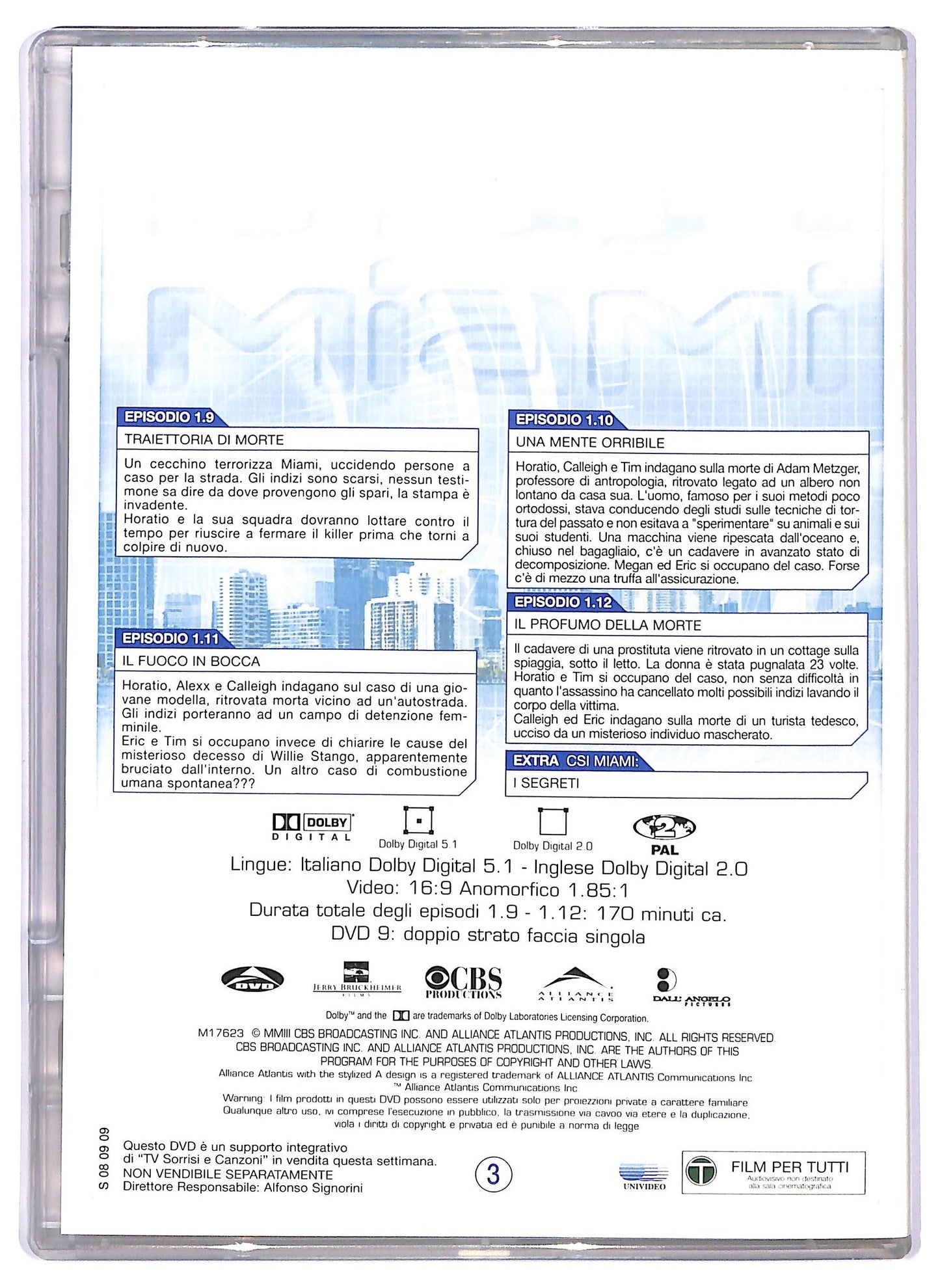 EBOND CSI Miami Prima Stagione Episodi 9 - 12 EDITORIALE DVD D739906