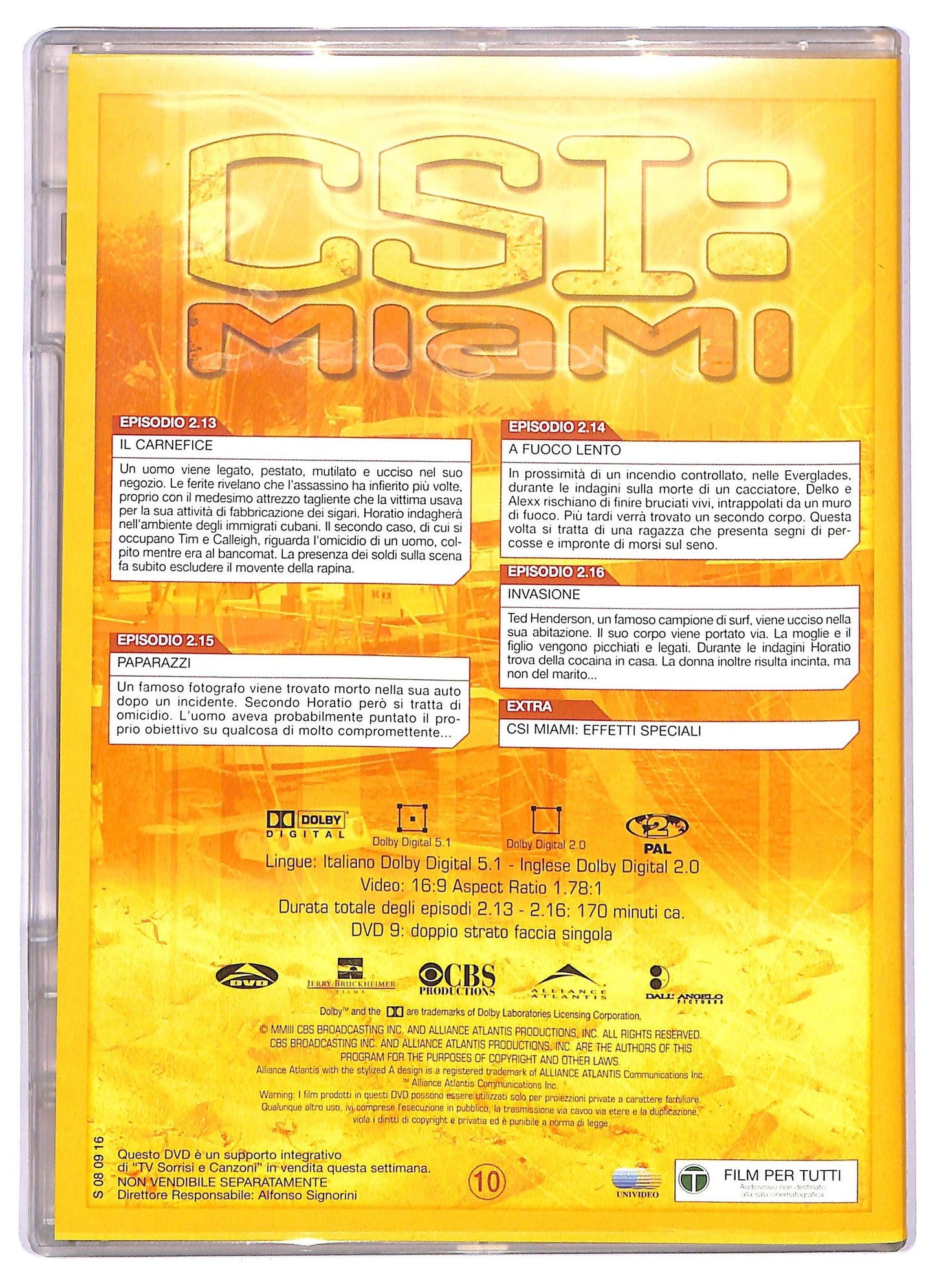 EBOND CSI Miami Seconda Stagione Episodi 13-16 EDITORIALE DVD D739920