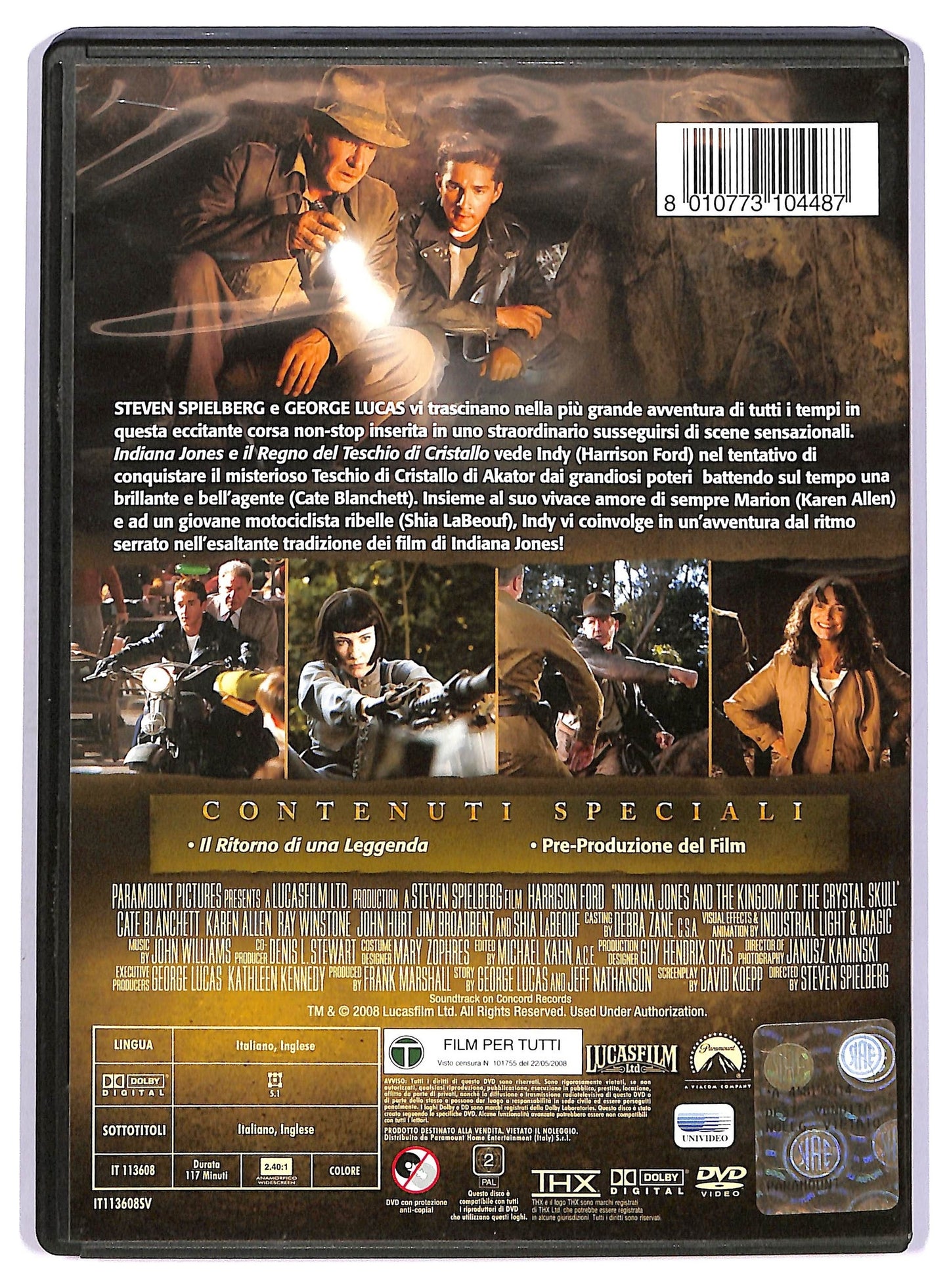 EBOND Indiana Jones e Il Regno Del Teschio Di Cristallo DVD D739926