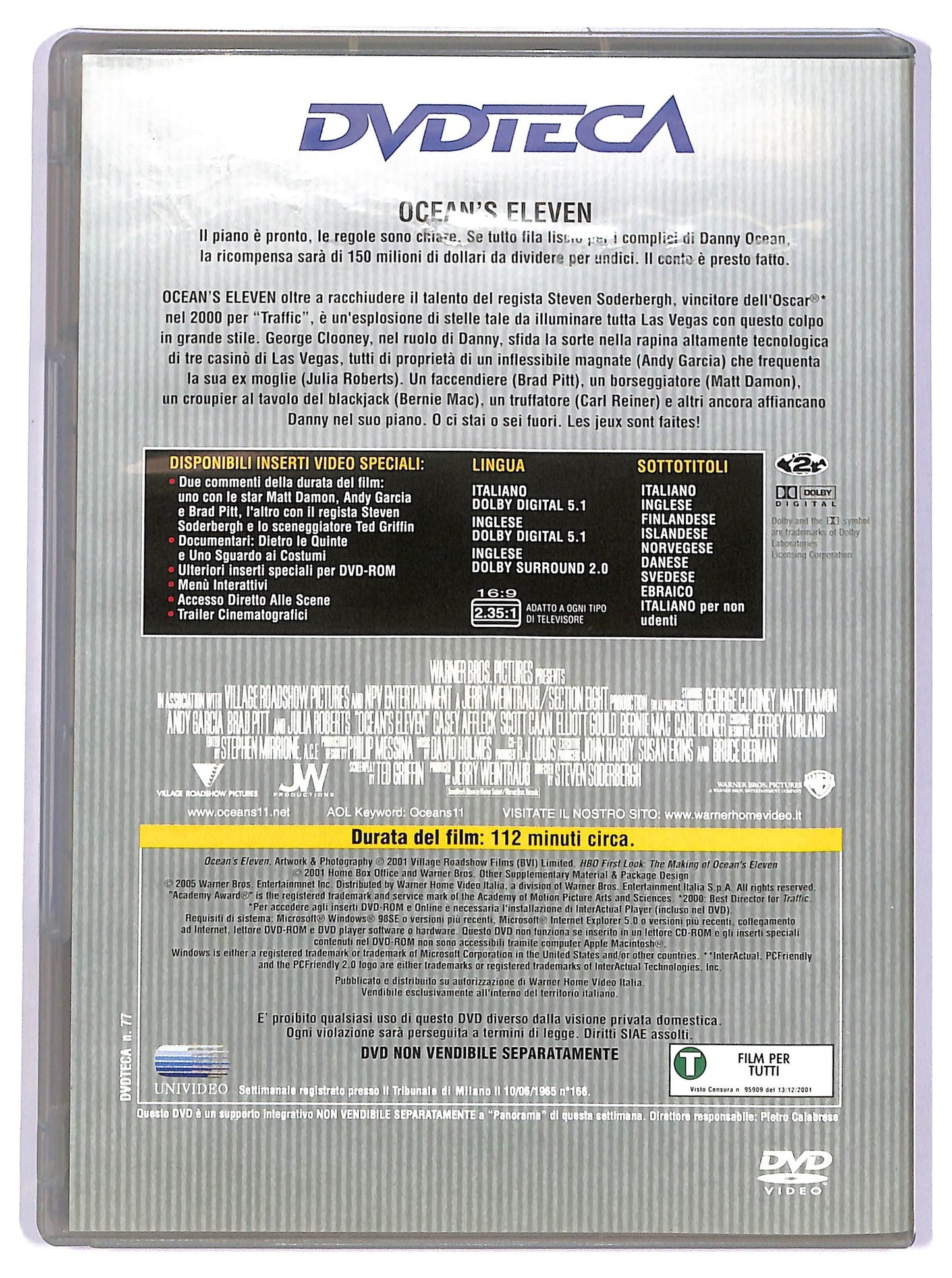 EBOND Ocean's Eleven - Fate il vostro gioco EDITORIALE DVD D740007