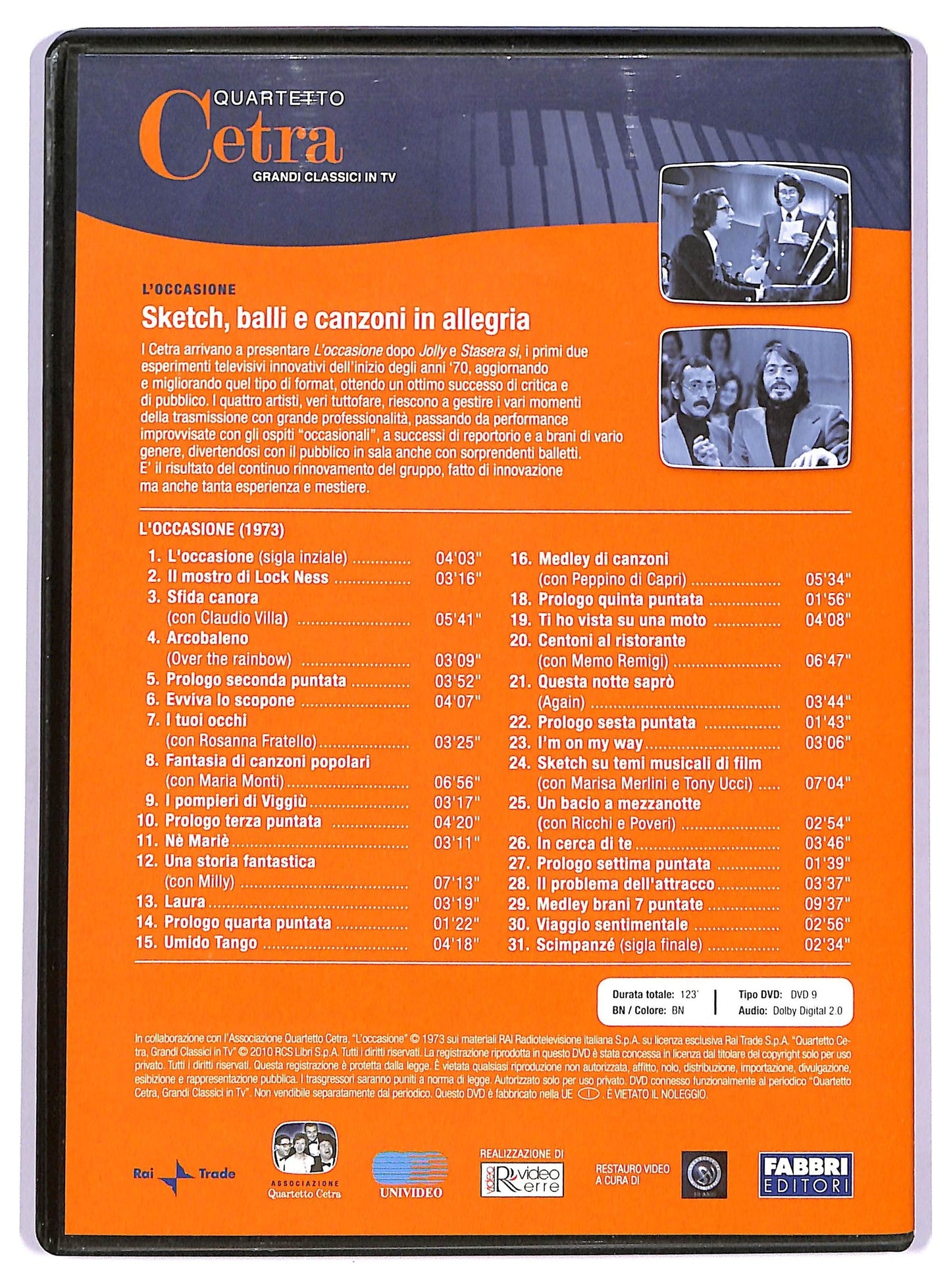 EBOND Quartetto Cetra – L'Occasione - Sketch, Balli E Canzoni In Allegria EDITORIALE DVD D740102