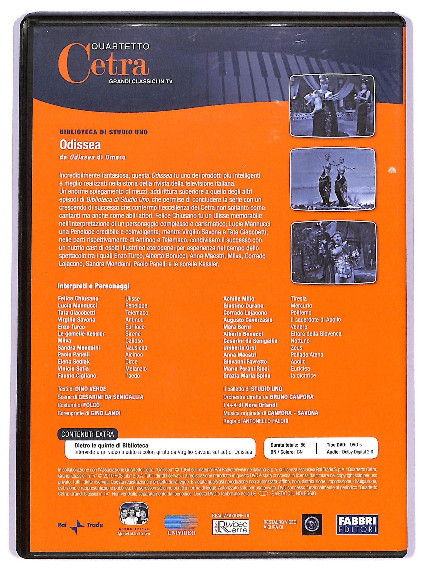 EBOND Quartetto Cetra – Biblioteca Di Studio Uno - Odissea EDITORIALE DVD D740107
