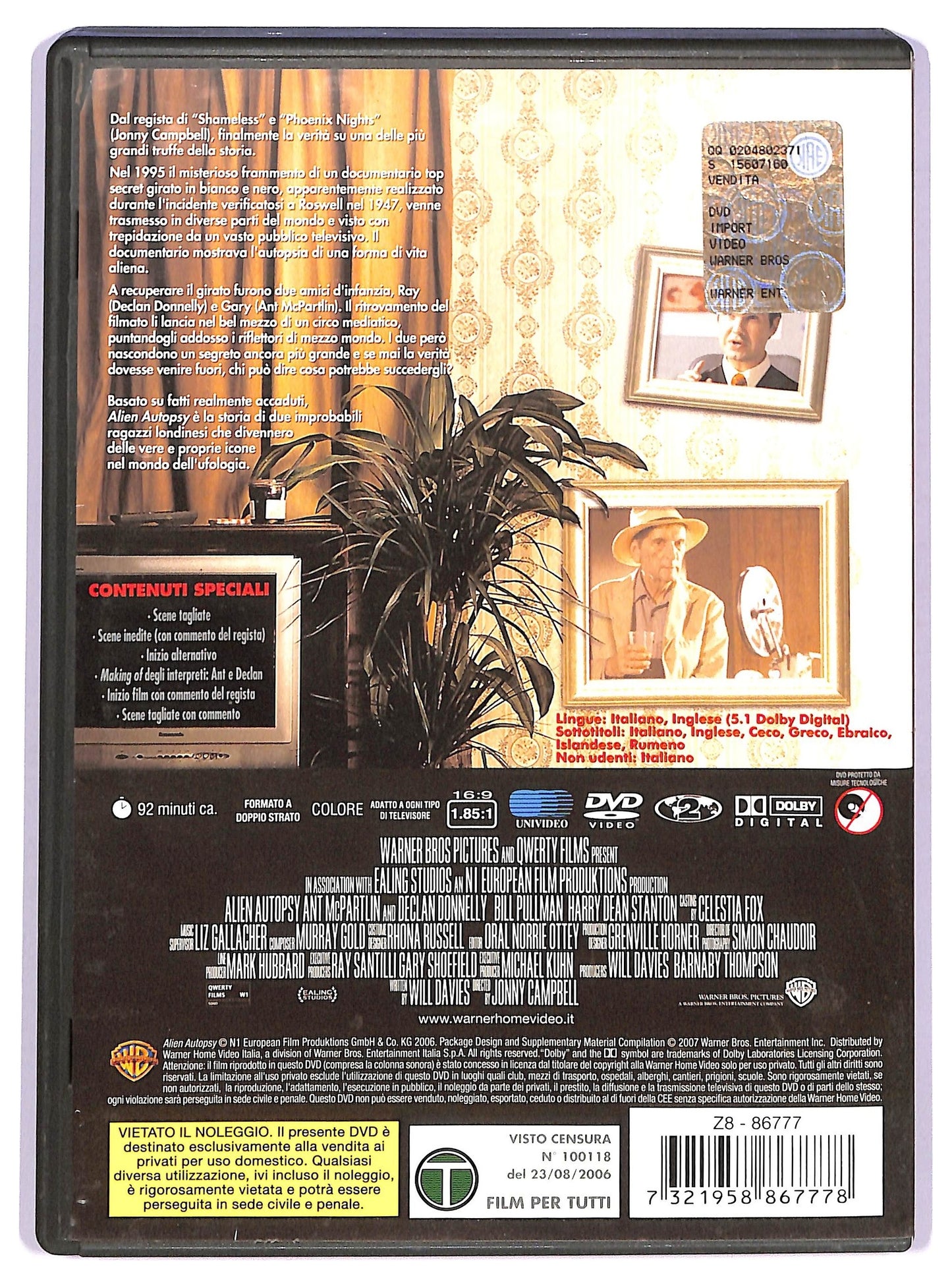 EBOND Alien Autopsy DVD D740440