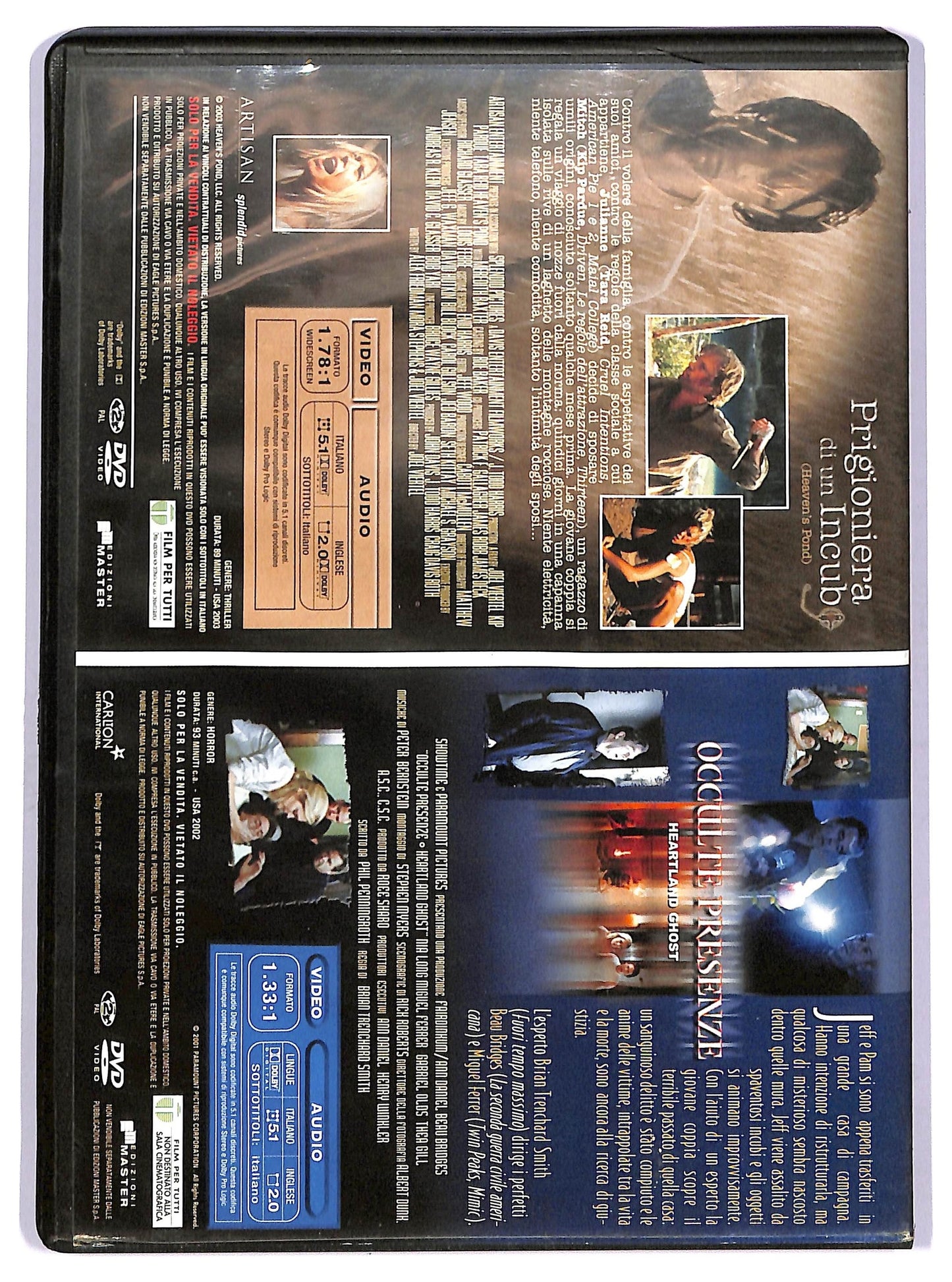 EBOND Occulte Presenze - Prigioniera Di Un Incubo DVD EDITORIALE D740568