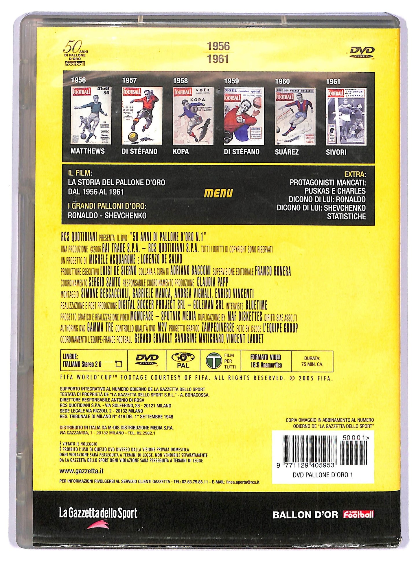 EBOND 50 anni di pallone d'oro Ronaldo Shevchenko vol.1 EDITORIALE DVD D740616