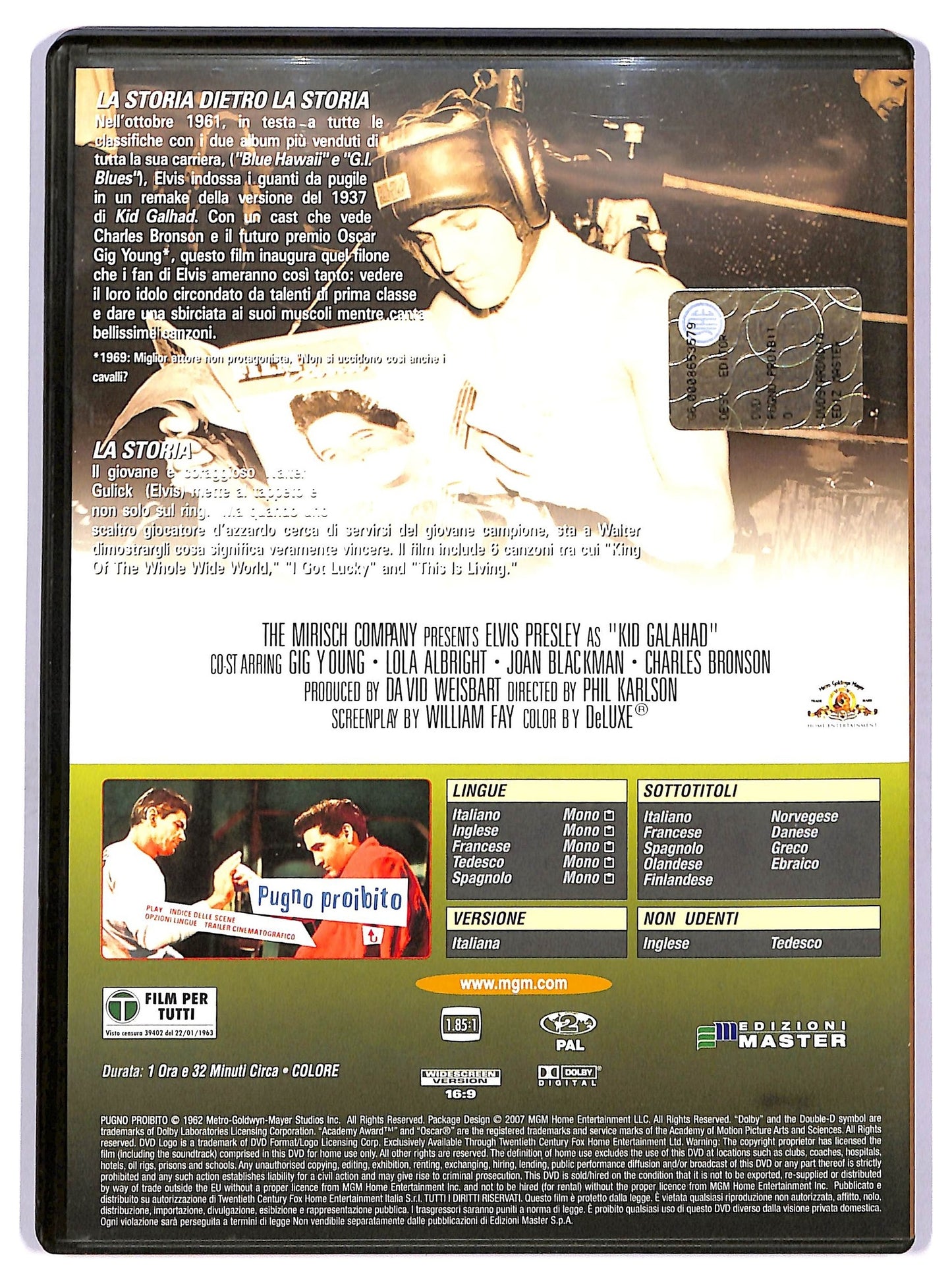 EBOND Pugno proibito EDITORIALE DVD D740632