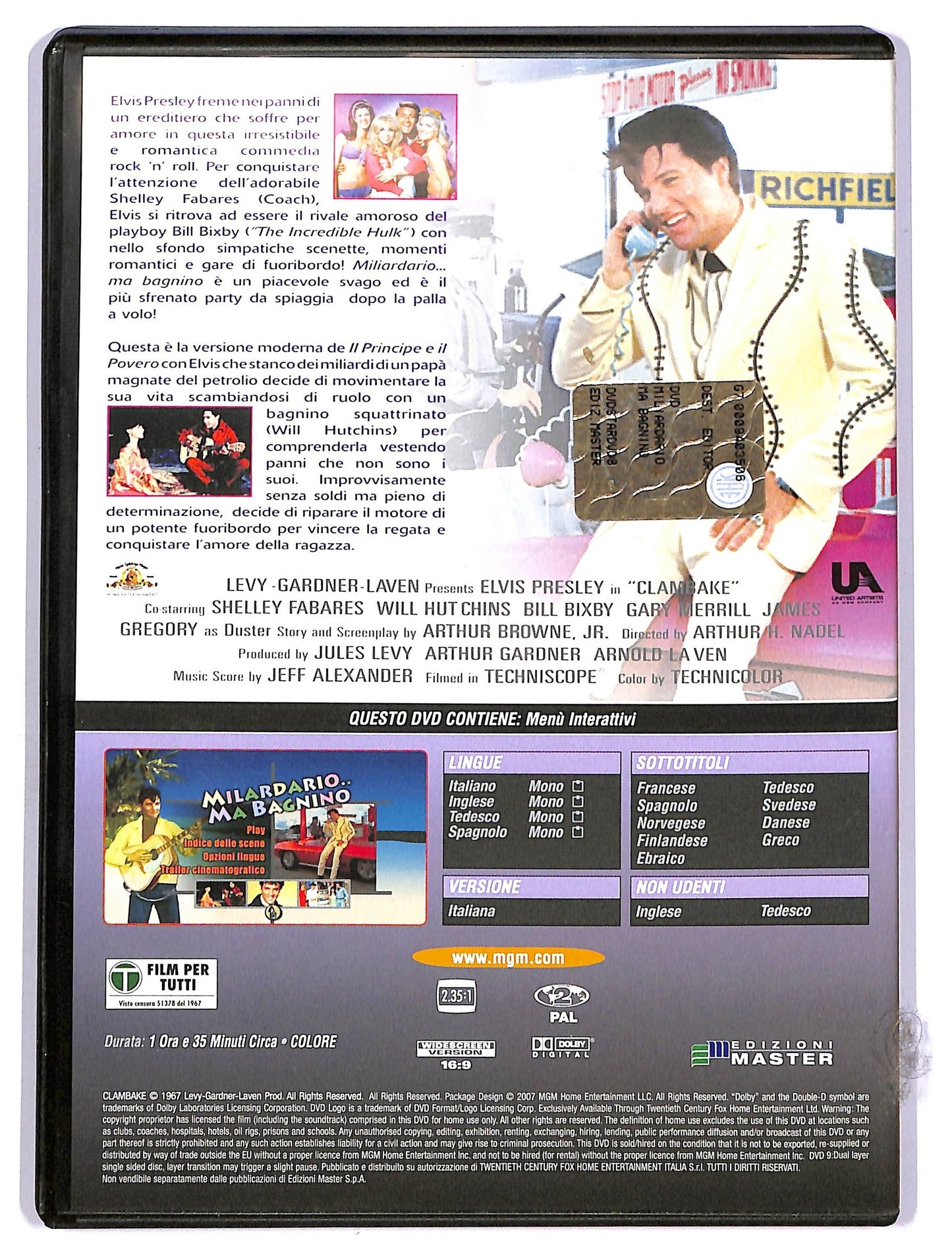EBOND Miliardario... ma bagnino DVD EDITORIALE D740648