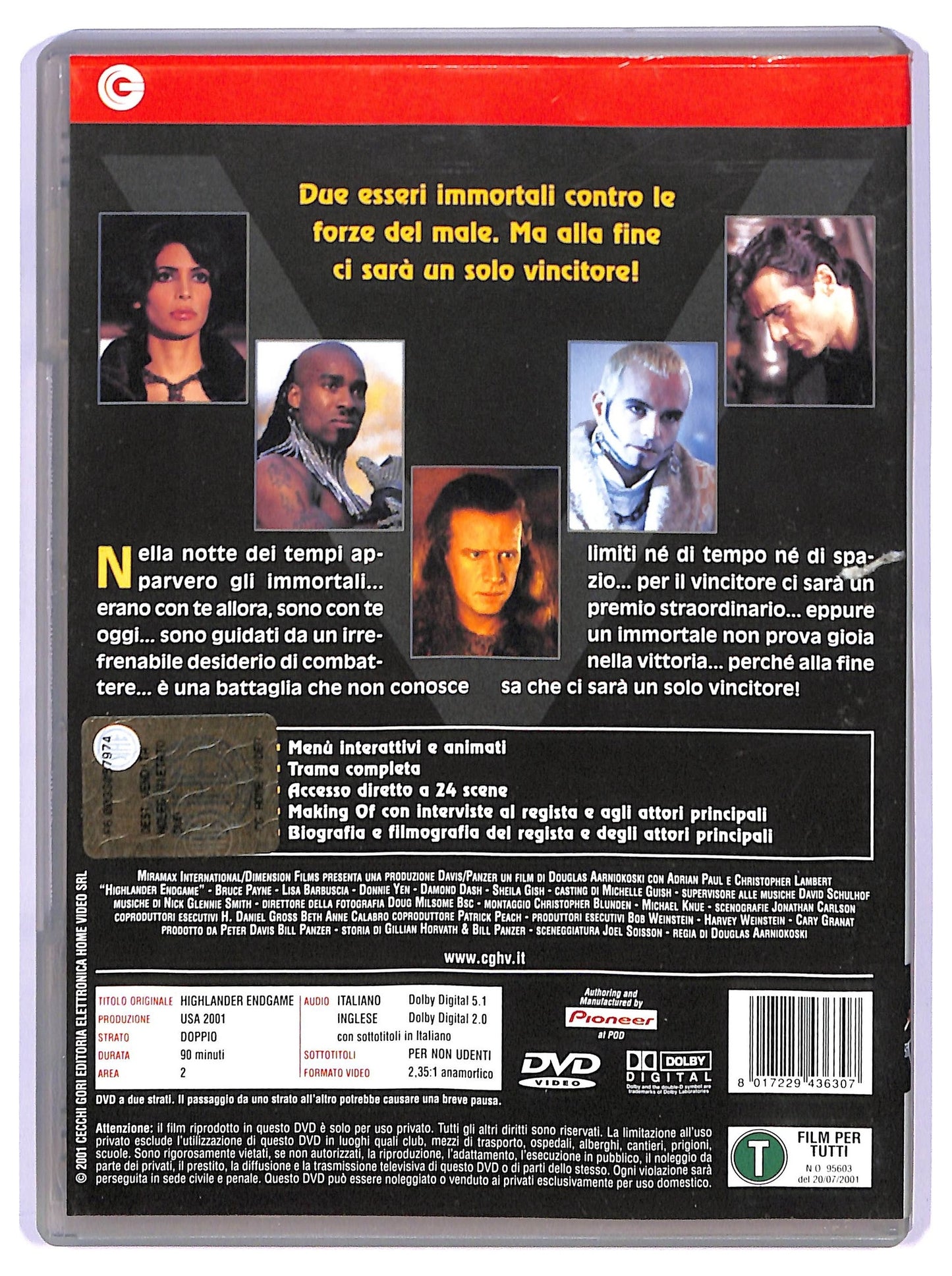 EBOND Highlander Endgame DVD D740965