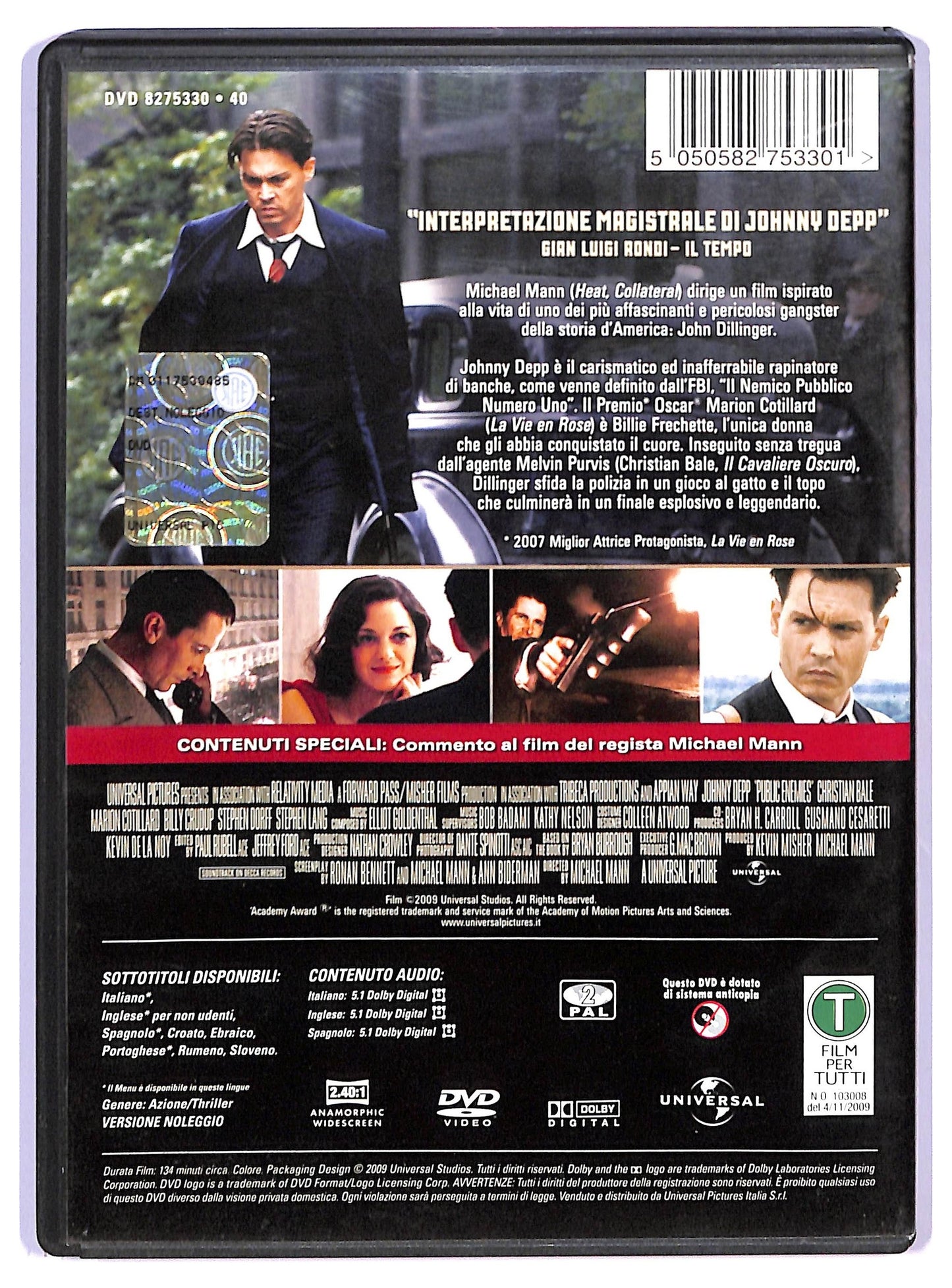 EBOND Nemico pubblico - Public enemies NOLEGGIO DVD D741010