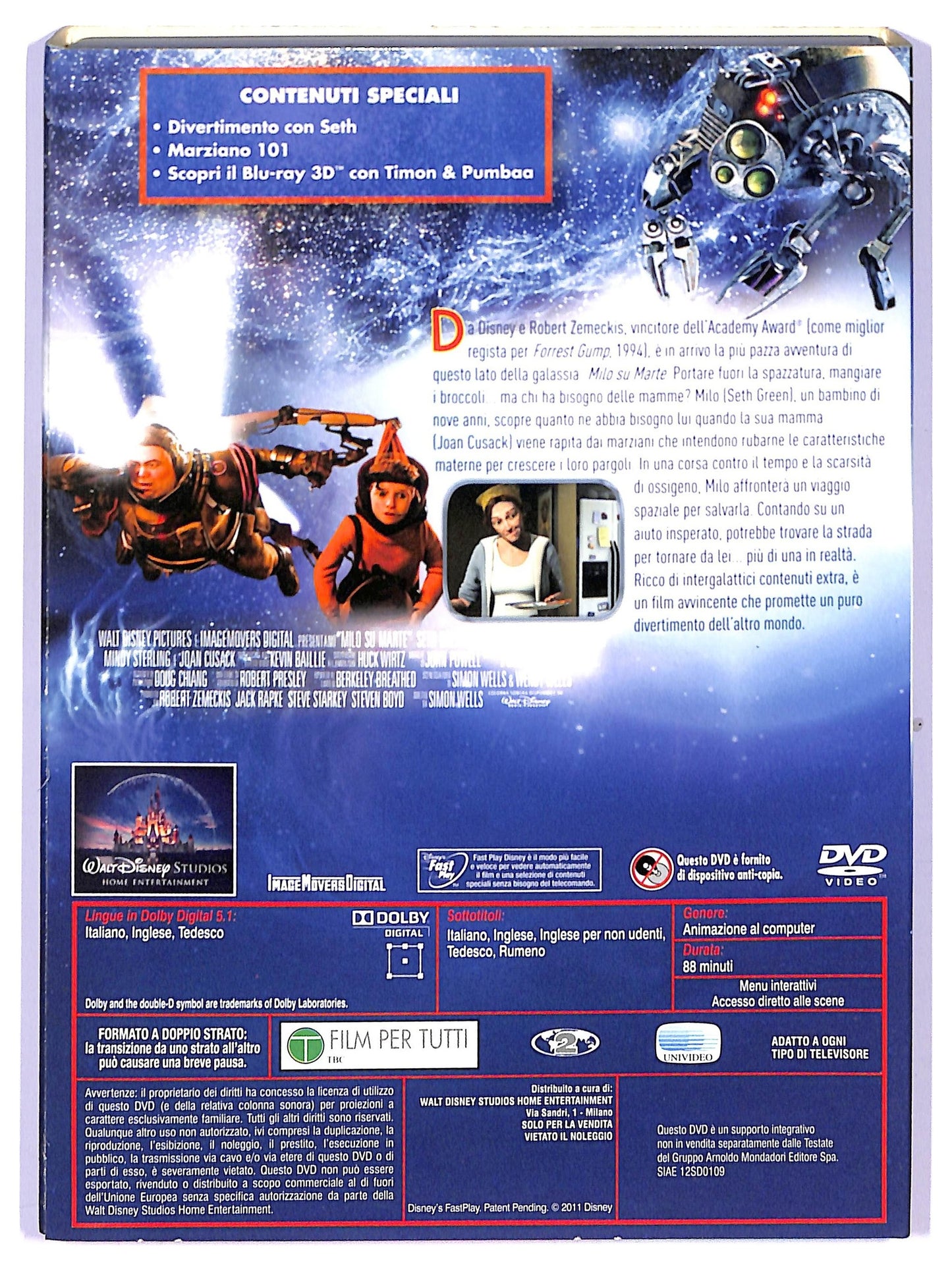 EBOND Milo su Marte DVD EDITORIALE D741246