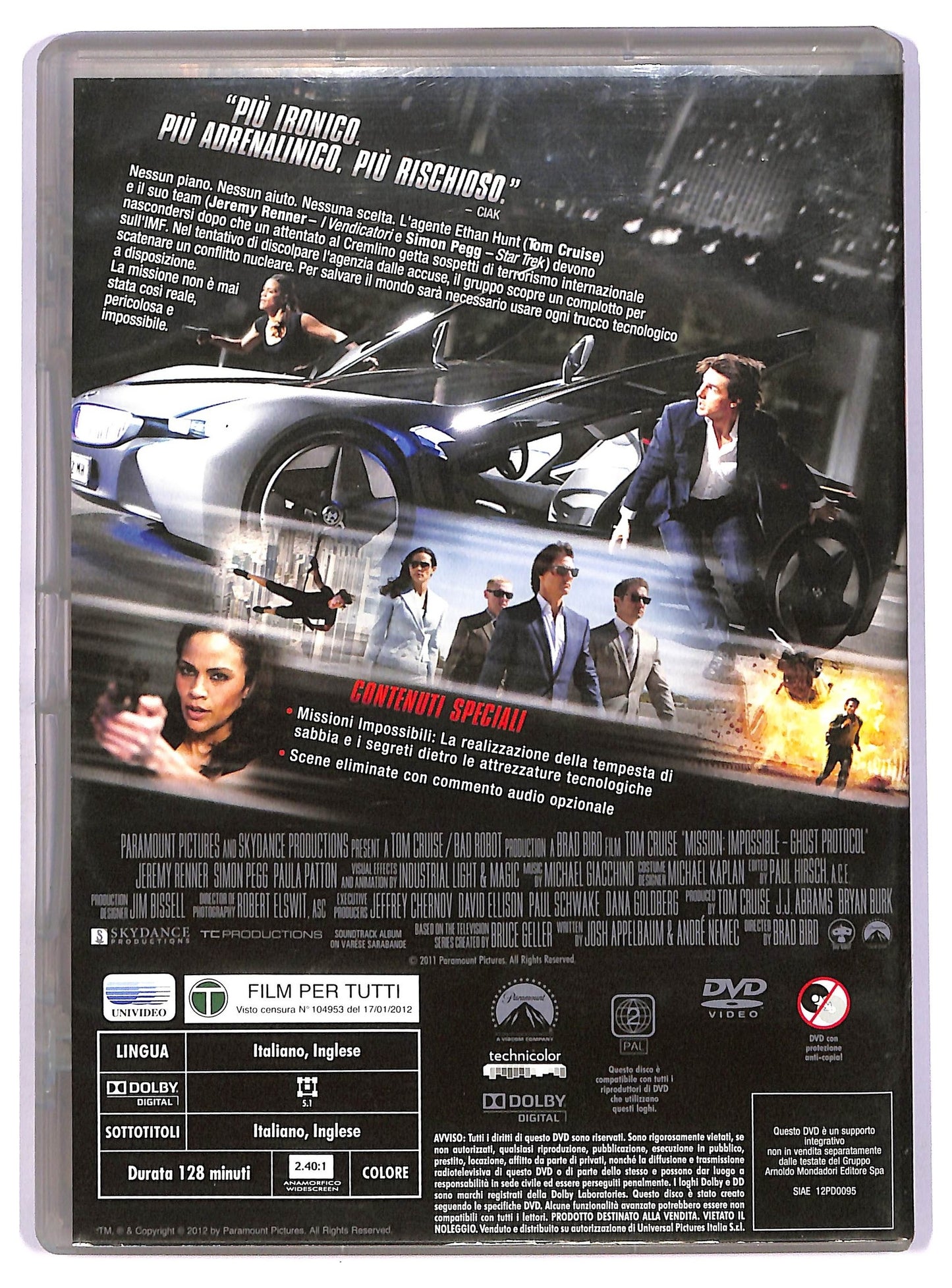 EBOND Mission: Impossible - Protocollo fantasma EDITORIALE DVD D741366