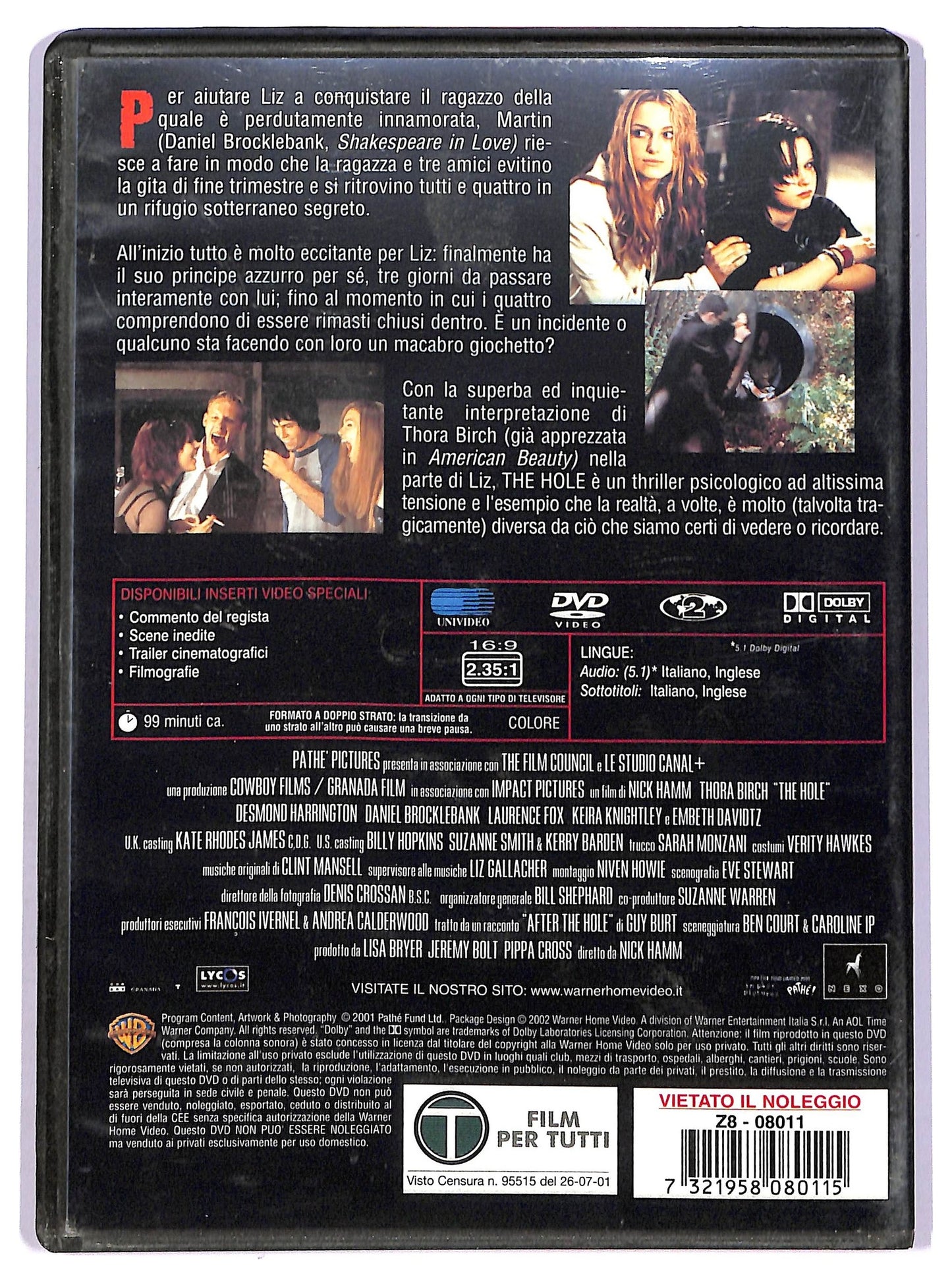 EBOND The Hole (2001) DVD Editoriale D741447