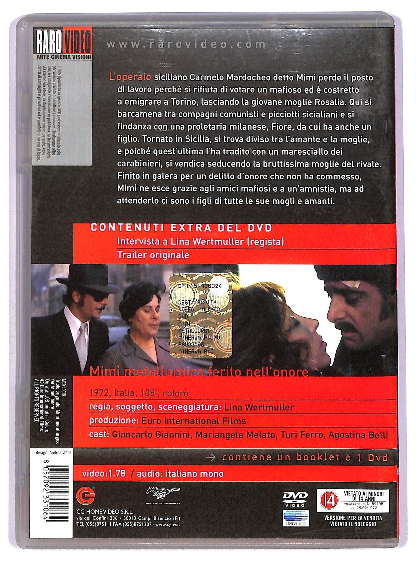 EBOND Mimi Metallurgico Ferito Nell'Onore DVD D741522